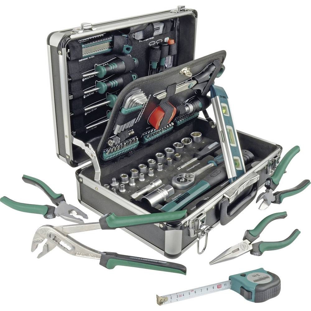 Brüder Mannesmann Werkzeuge Werkzeugkoffer Alu-Werkzeugkoffer, bestückt, 90-teilig M29067