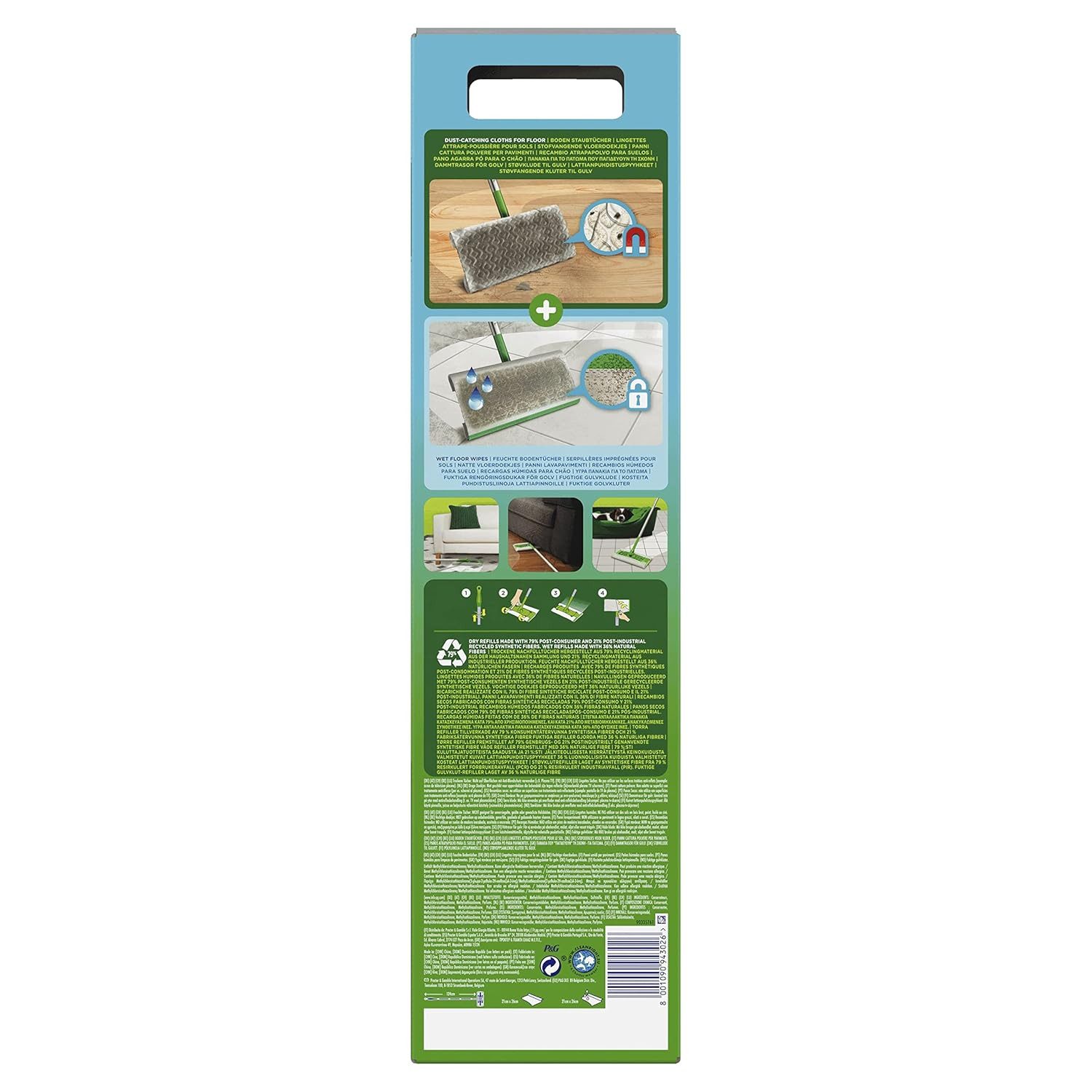 Swiffer Reinigungs-Set Starter Kit mit 9+3 Nachfüllungen