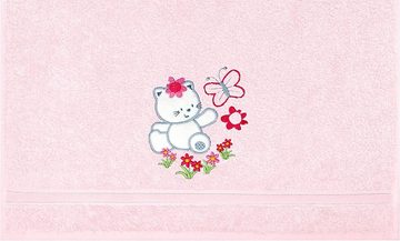 Lashuma Neugeborenen-Geschenkset (Set, 2-tlg) Mädchen Kinderhandtücher rosa 50x90 cm bestickt