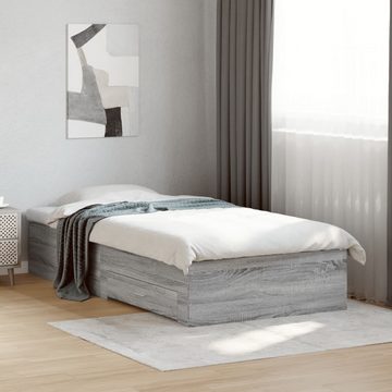 vidaXL Bett Bettgestell mit Schubladen Grau Sonoma 90x190 cm Holzwerkstoff