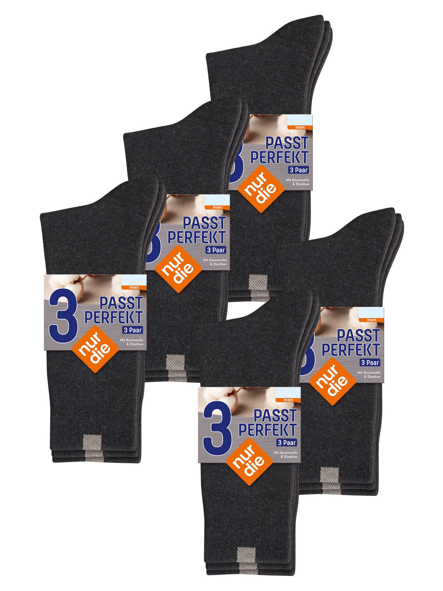 Nur Die Basicsocken Passt Perfekt bequeme Alltagssocken (15-Paar) Männer Mu günstig online kaufen