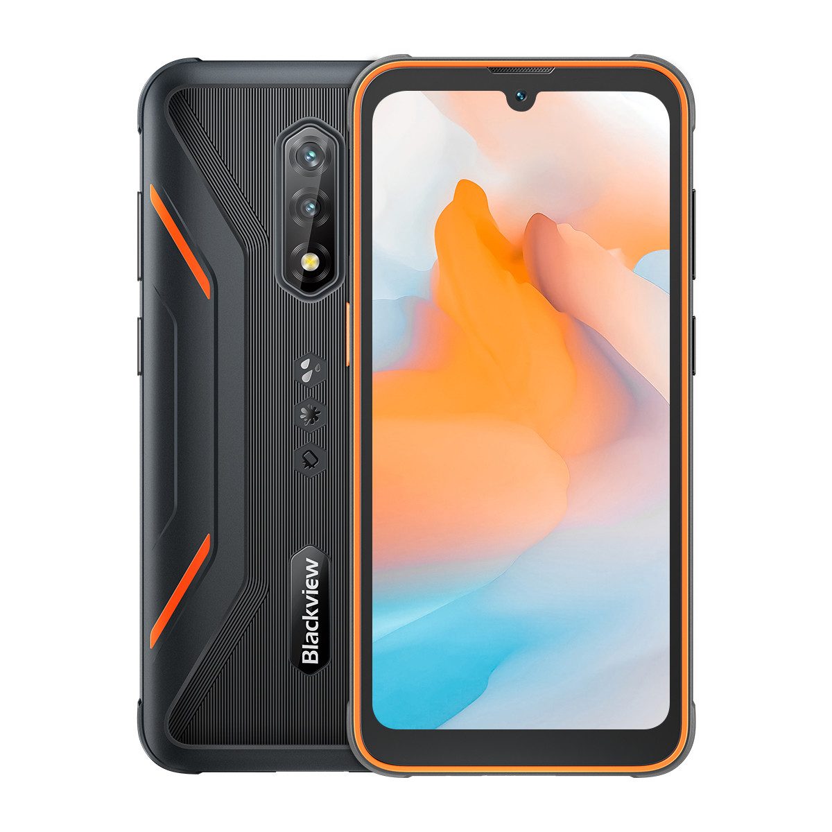 blackview BV5200 Smartphone (6.1 Zoll, 32 GB Speicherplatz, 13 MP Kamera, Dual 4G SIM, NFC/Face ID/GPS/IP69K)