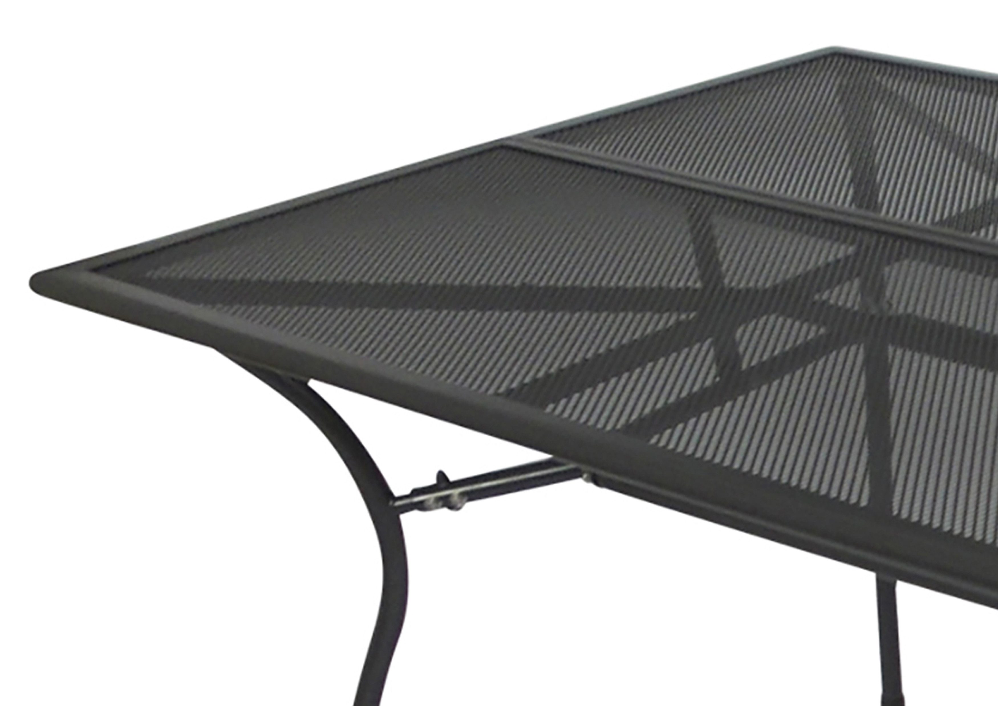 TPFGarden Gartentisch GLASGOW (Stahltisch - Gartentisch aus Streckmetall pulverbeschichtet dunkelgrau, Hochwertiger und robuster Outdoor Tisch), Outdoor Esstisch - Terrassentisch - Maße (BxHxT): 90 x 73 x 150 cm