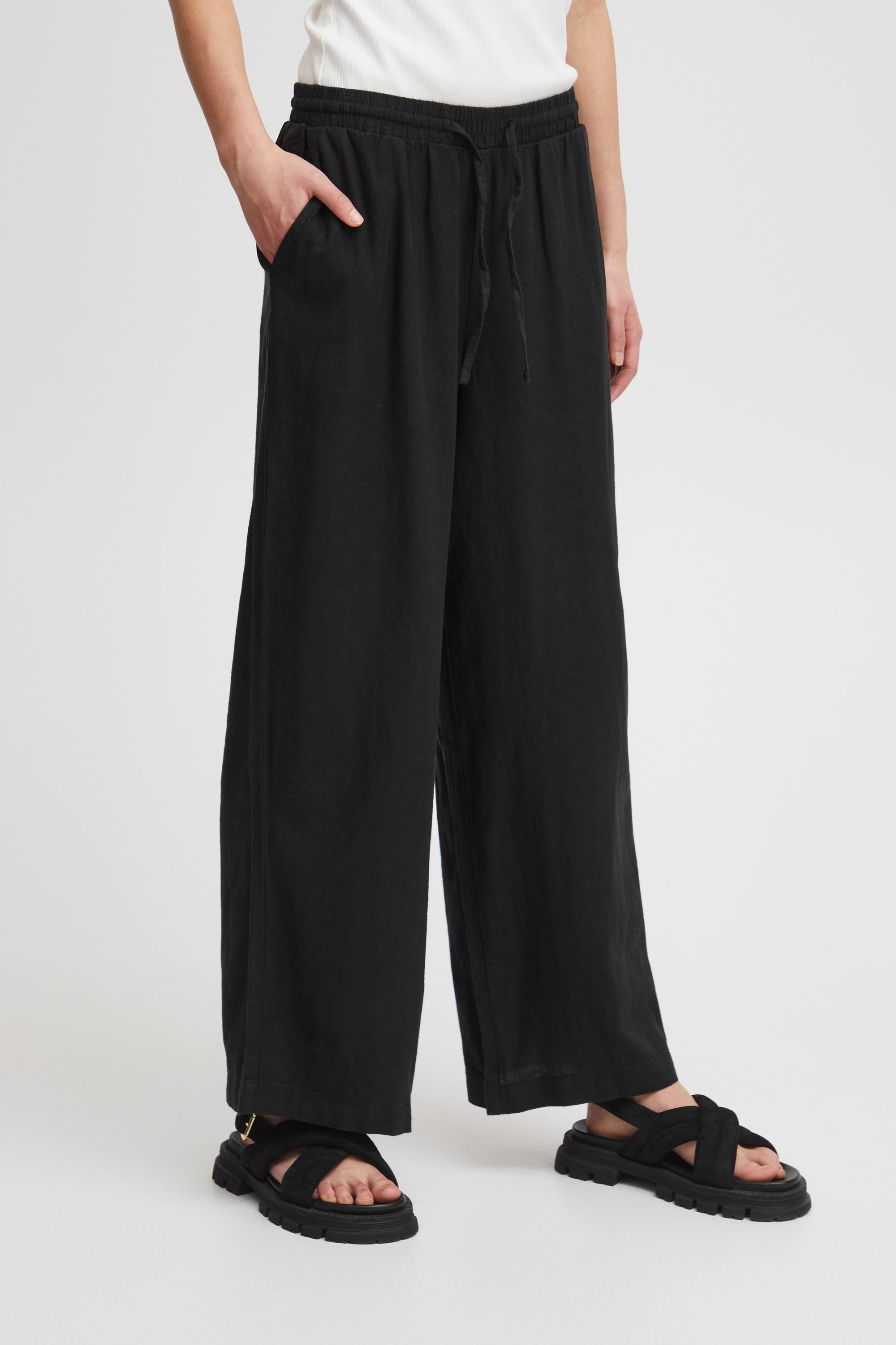 Ichi Stoffhose IHLINO Stoffhose aus Leinenmix günstig online kaufen
