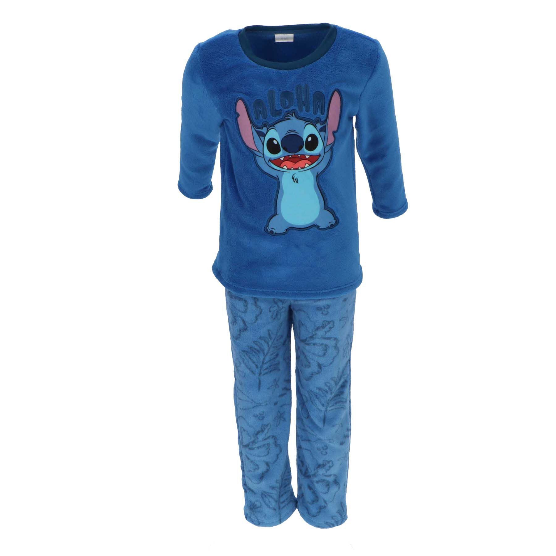 Lilo & Stitch Schlafanzug Korallen-Fleece für Kinder Gemütlicher Pyjama
