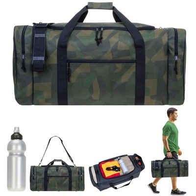 Spear Bags Sporttasche groß Saunatasche Reisetasche Gymbag 68 cm, 65 Liter Gym Tasche Fußballtasche XXL + Trinkflasche