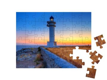 puzzleYOU Puzzle Sonnenuntergang auf Formentera mit Leuchtturm, 48 Puzzleteile, puzzleYOU-Kollektionen Spanien