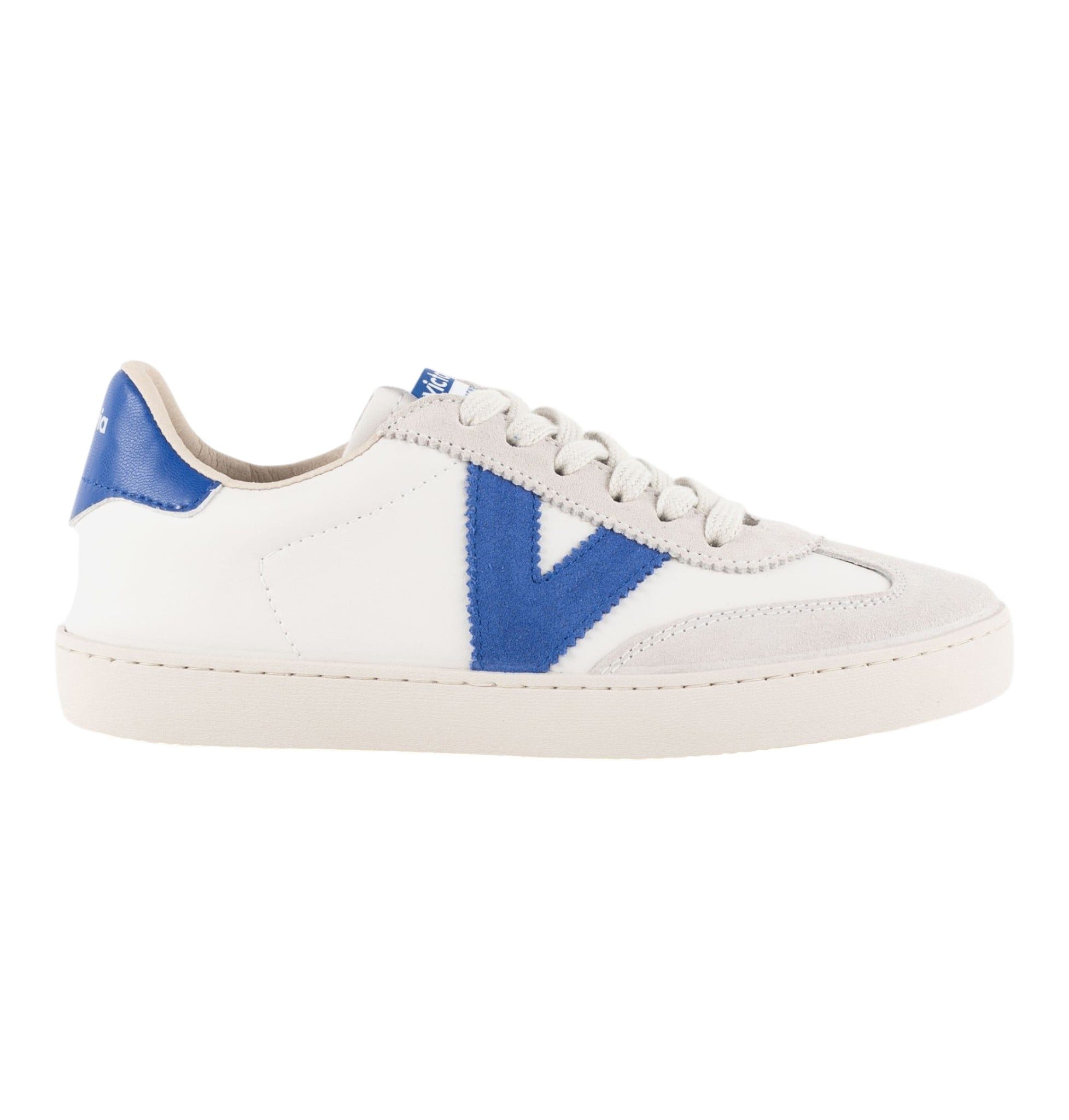 Victoria Berlin Ciclista (Lederoptik/Velourleder) - weiss/royalblau Sneaker
