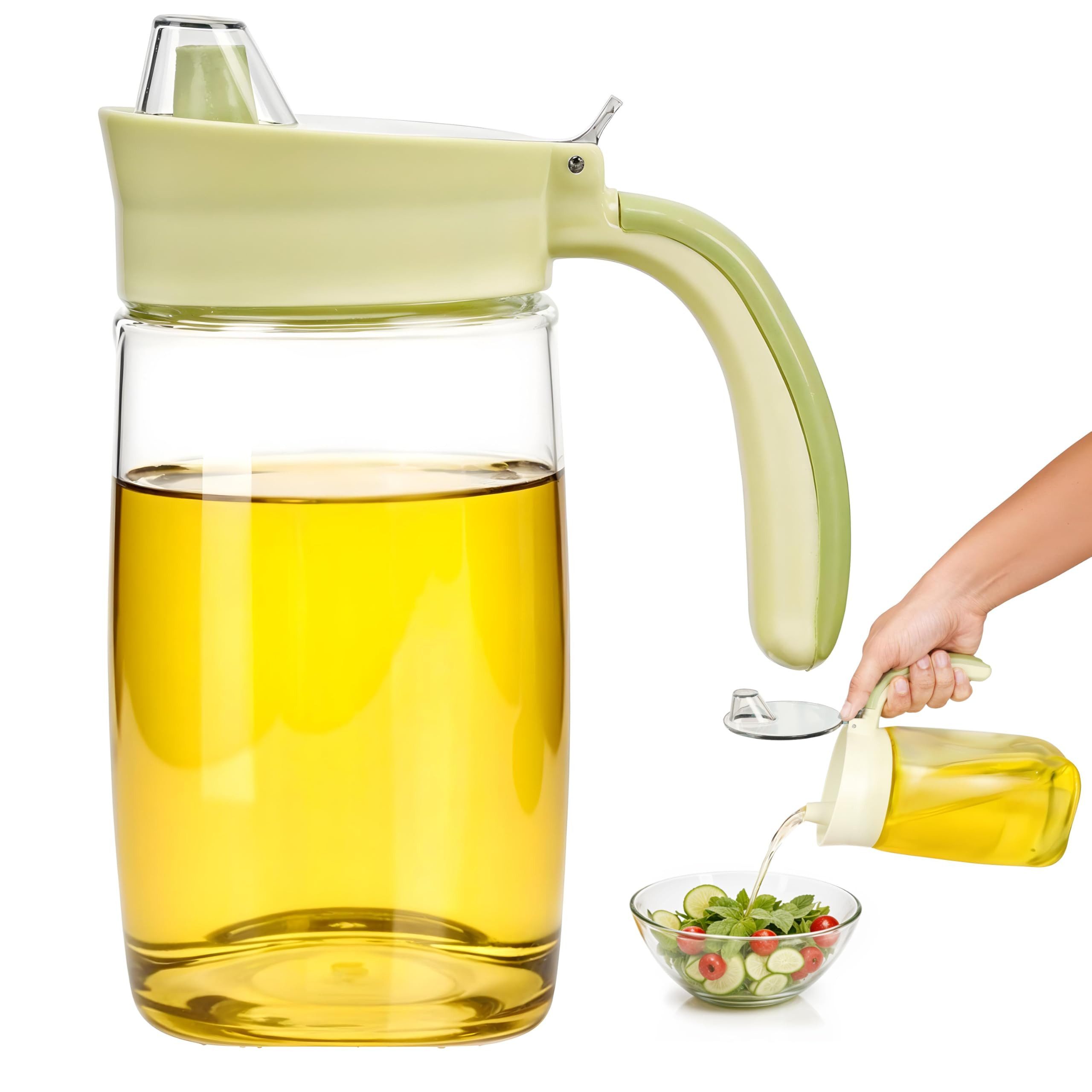 Aufbewahrungsdose BELLE VOUS Ölspender Flasche mit Klappdeckel - 700 ml auslaufsicheres