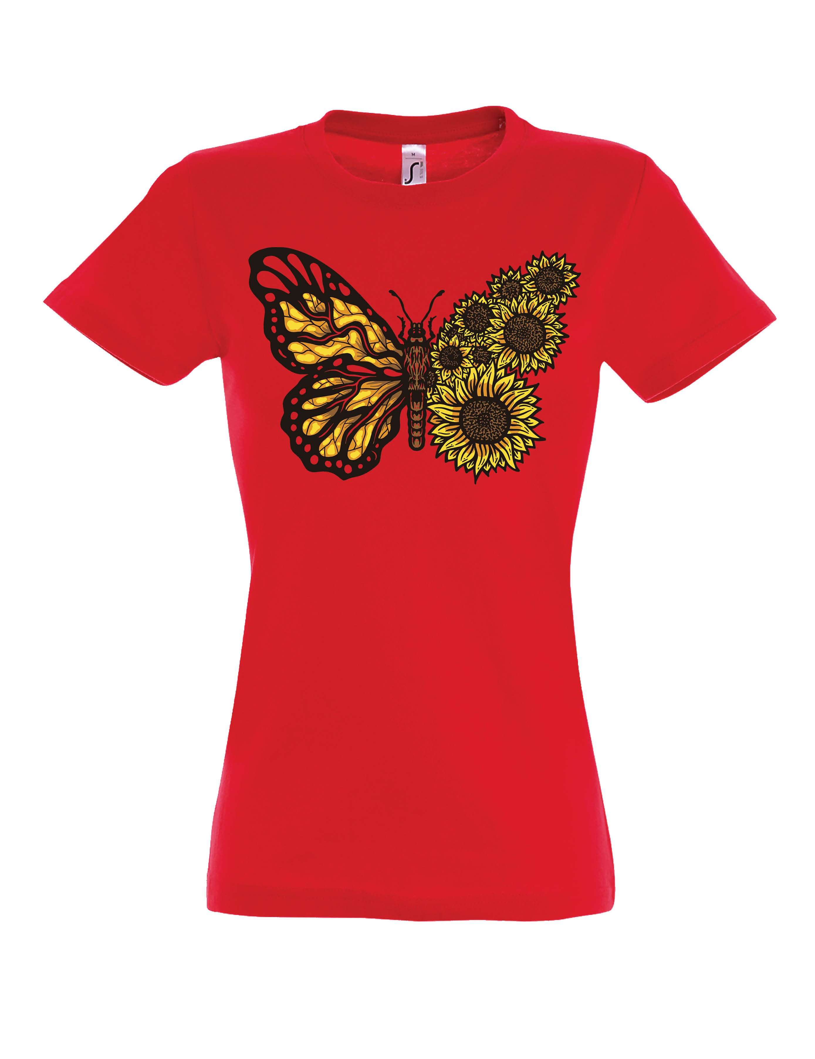 Youth Designz Print-Shirt "Sunflower Schmetterling" Damen günstig online kaufen