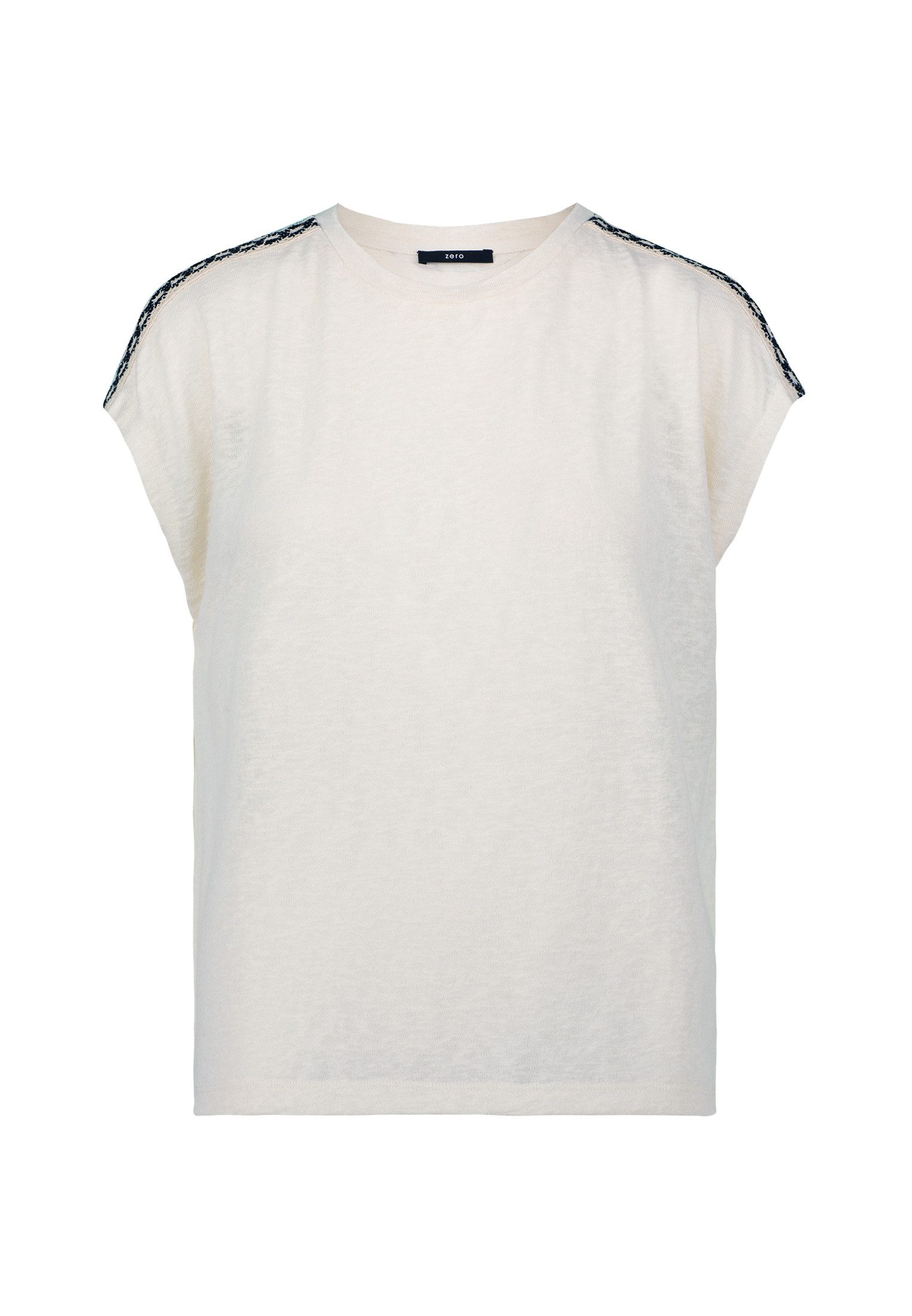 Zero T-Shirt zero Shirt mit Kontraststickerei günstig online kaufen