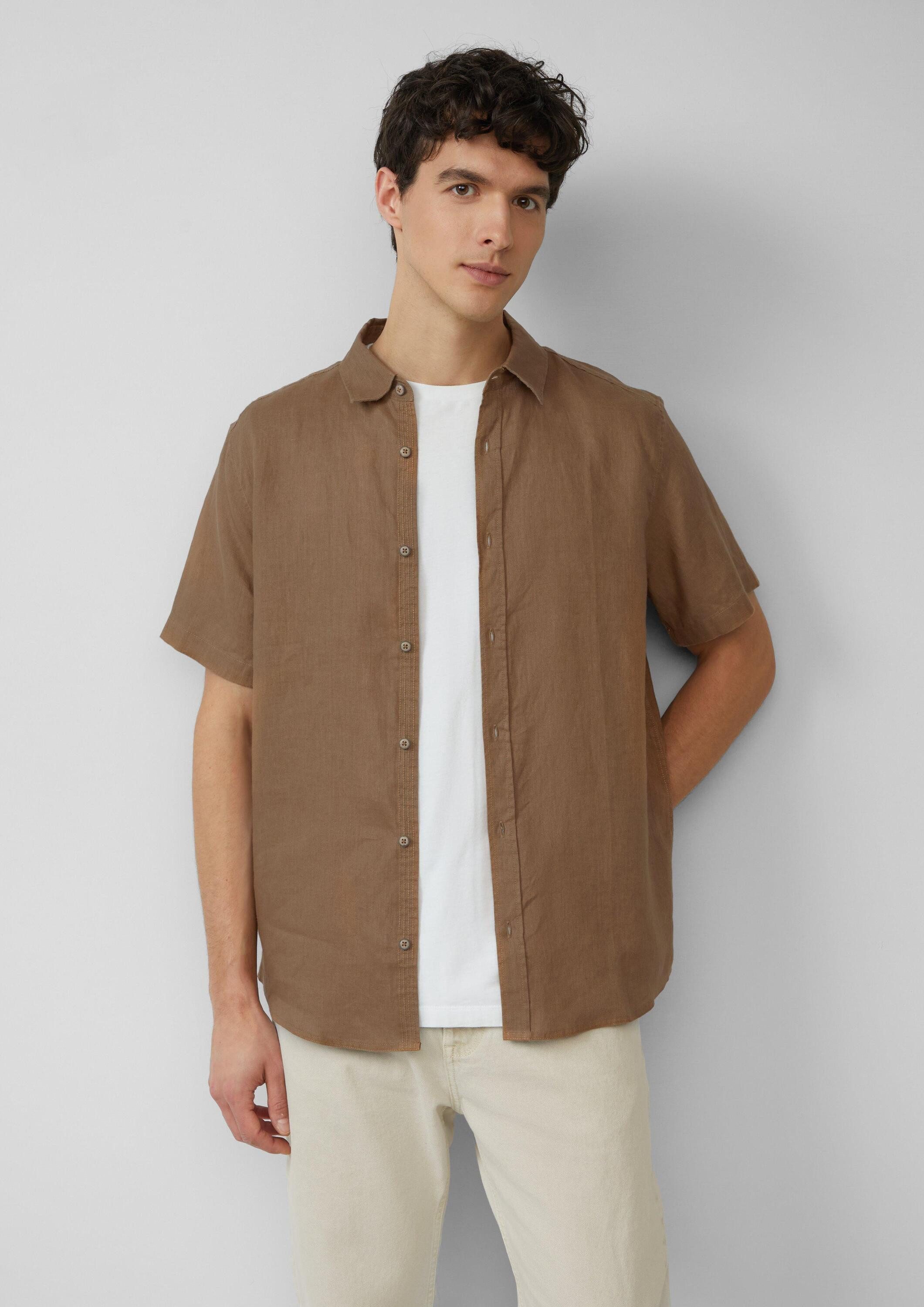 s.Oliver Kurzarmhemd Hemd Regular Fit: Leichtes Kurzarmhemd aus 100% Leinen günstig online kaufen