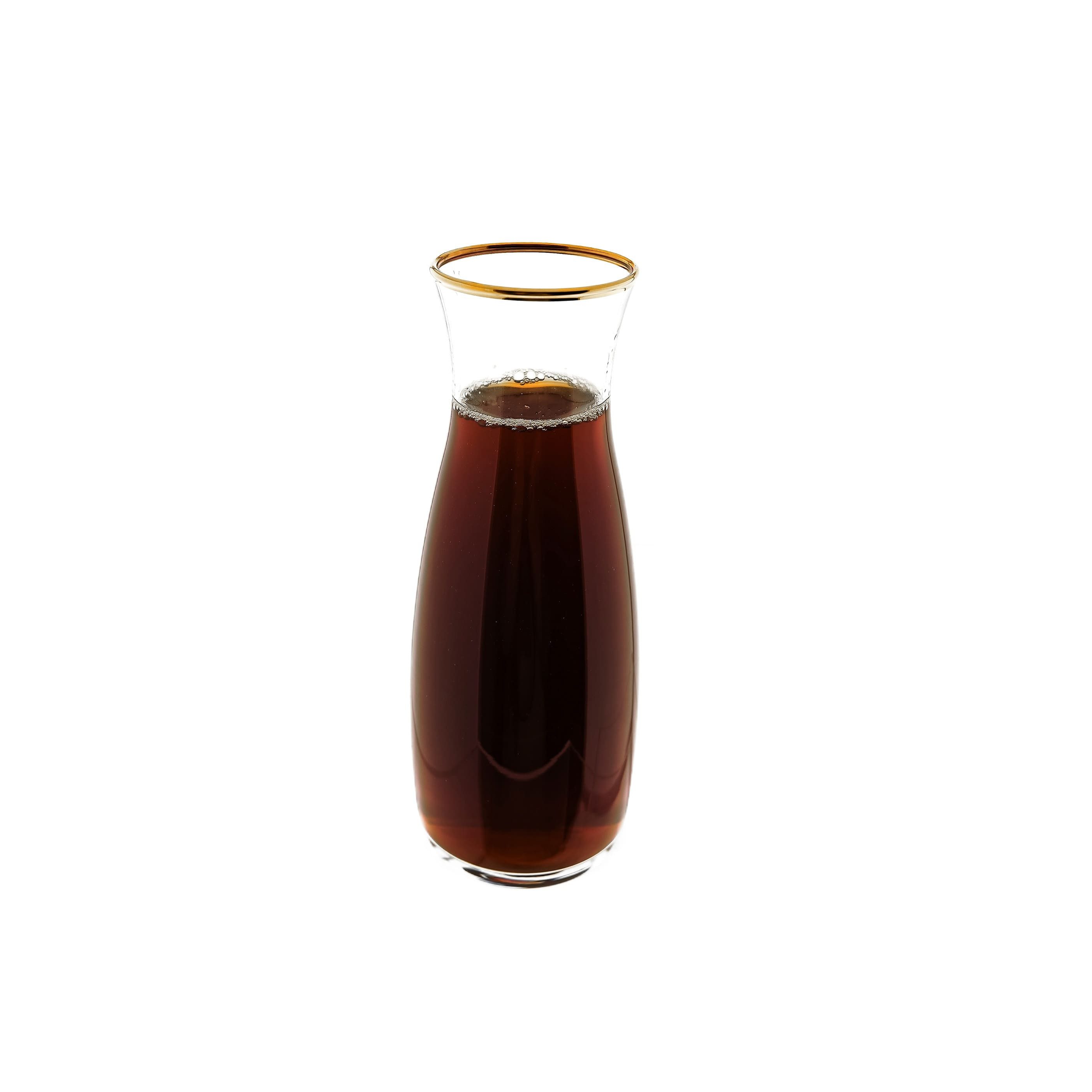 Pasabahce Karaffe Amphora Golden Touch aus Glas mit eleganter Goldumrandung – 335 ml, (1-tlg)