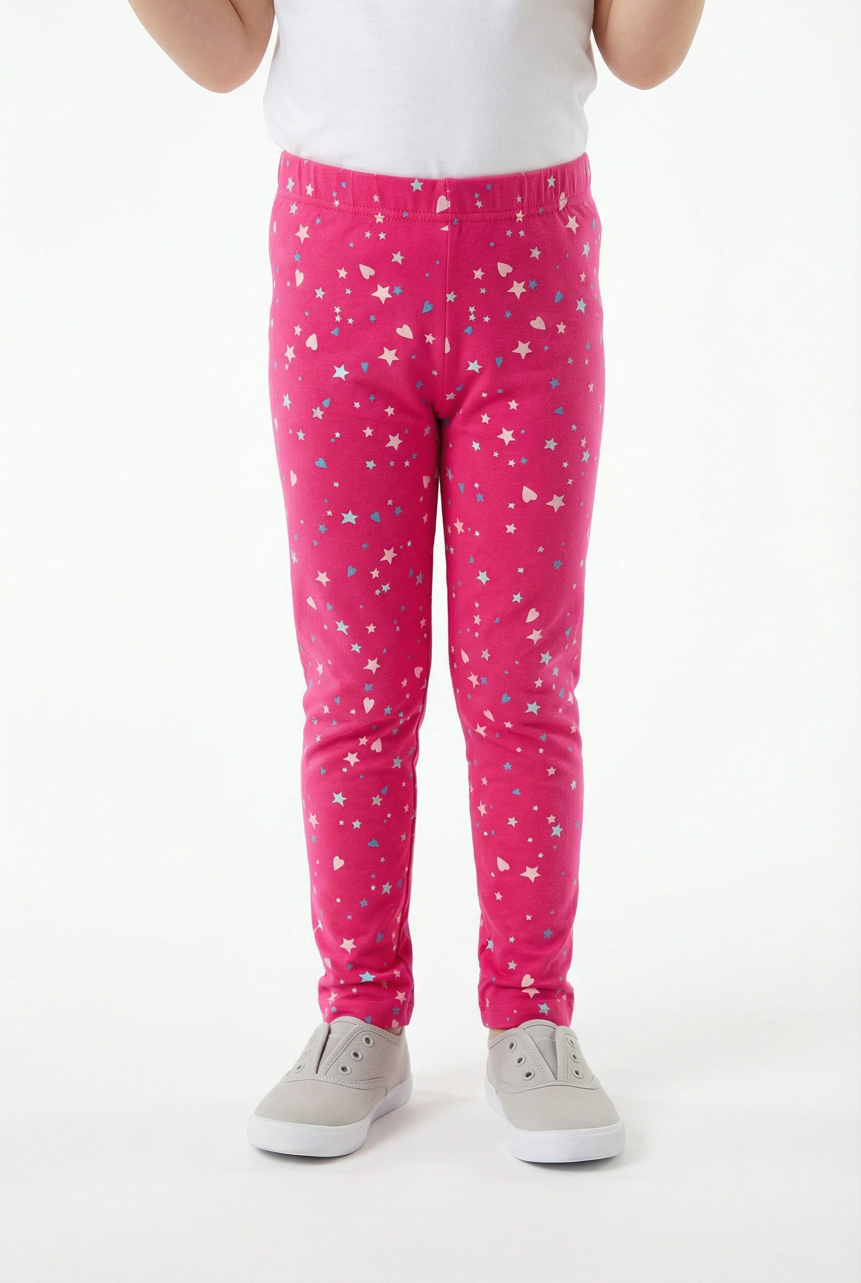 happy girls Sweatleggings im tollen Sternen-Herzen-Alloverprint