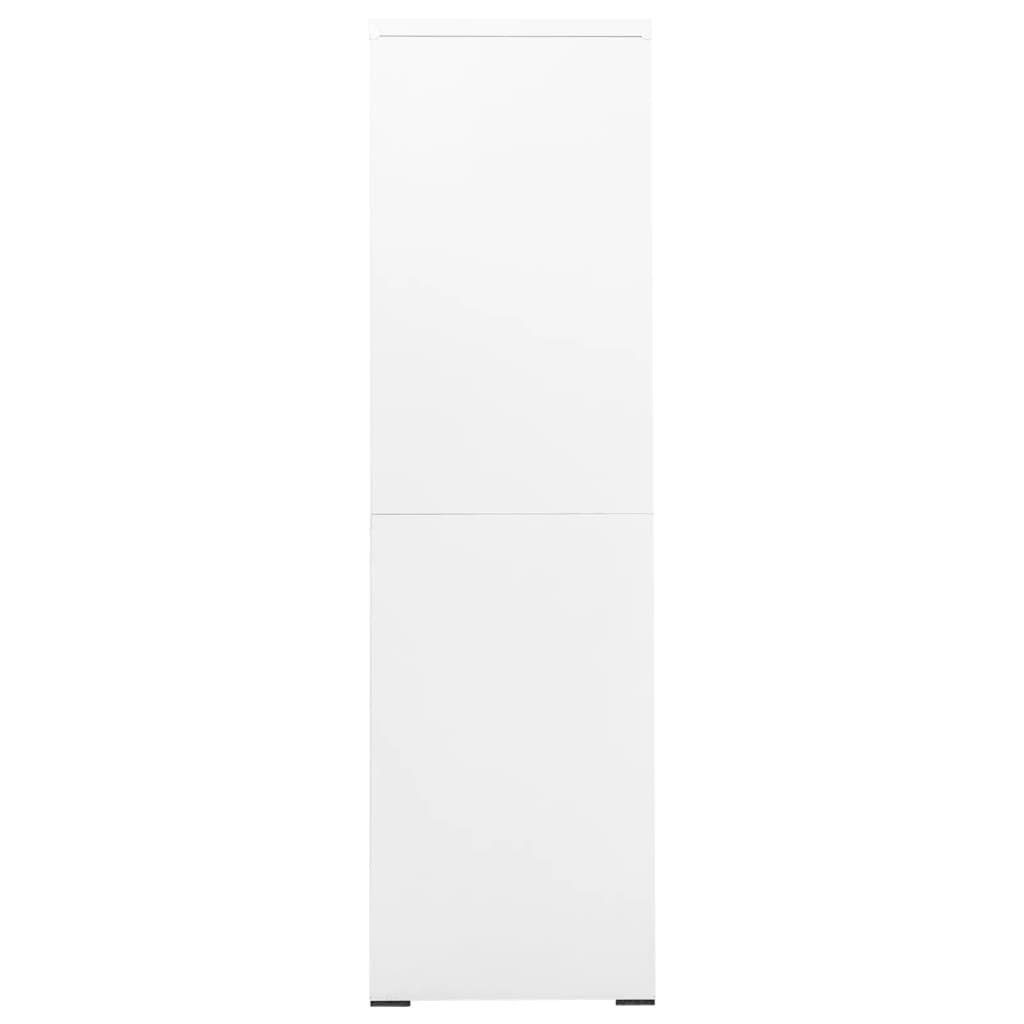 furnicato Aktenschrank Weiß Stahl (1-St) cm 90x46x164