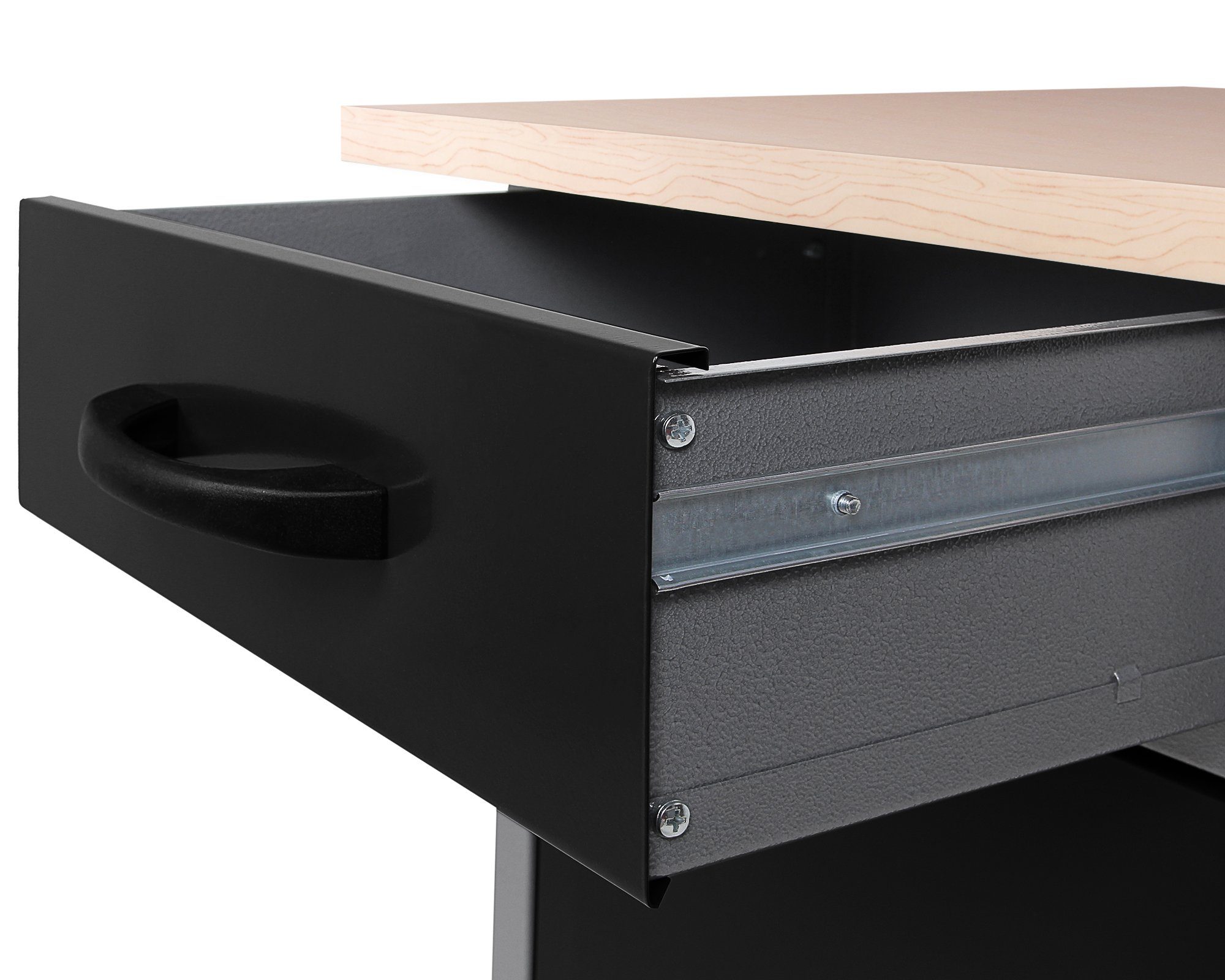 ONDIS24 Werkbank Werktisch Karsten 160 cm Montagewerkbank mit Melaminarbeitsplatte, 160 x 60 x 85 (H) cm