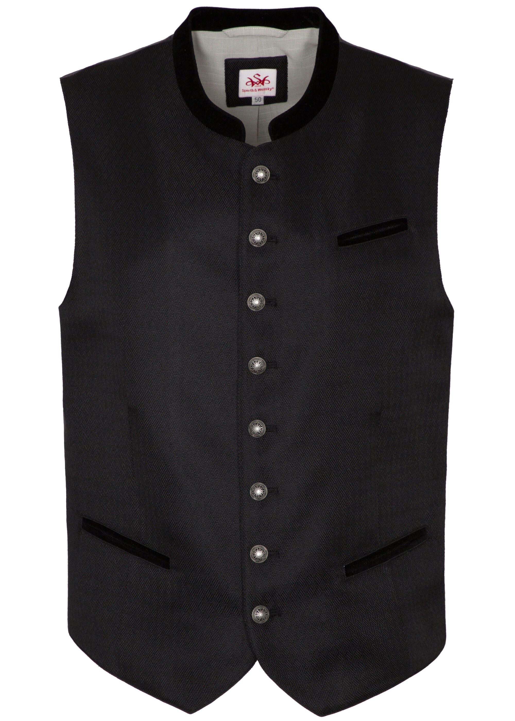 Spieth & Wensky Trachtenweste Gil (1-tlg) mit silbernen Knöpfe günstig online kaufen
