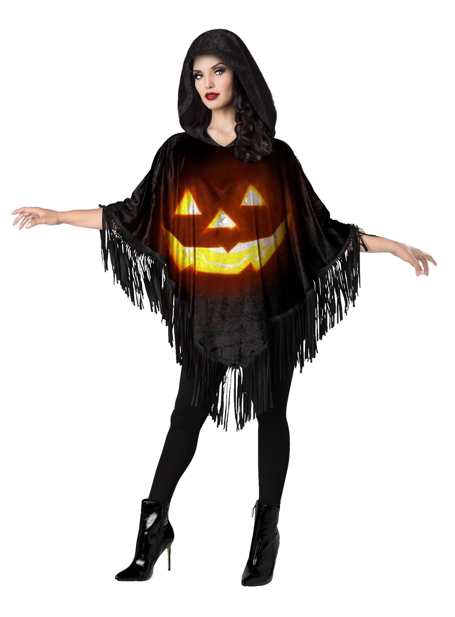 In Character Kostüm Jack o' Lantern Poncho Kostüm, Schnell & easy verkleidet zu Halloween: Poncho überwerfen, fertig!