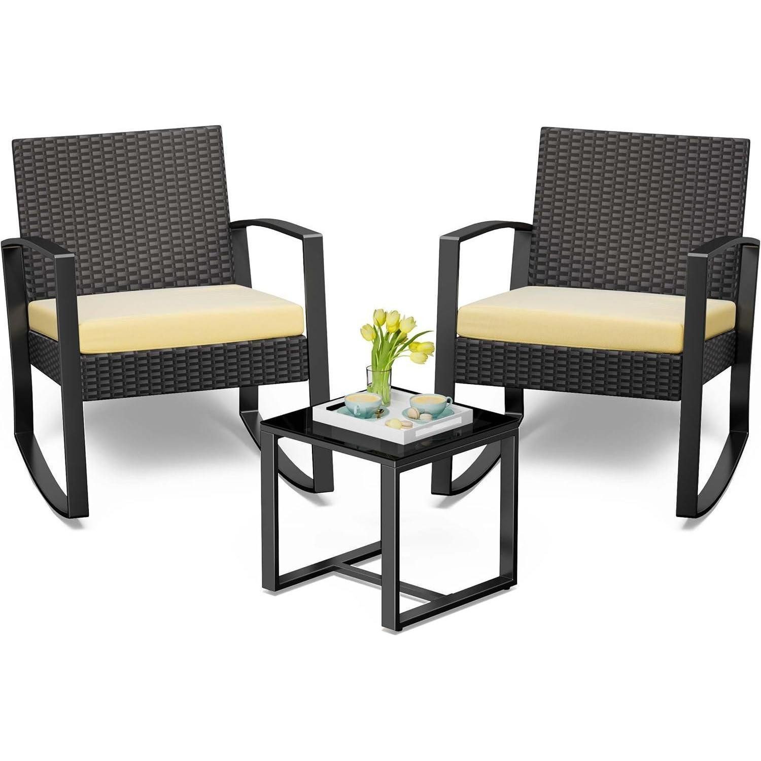 LuxusKollektion Loungeset Gartenmöbel Set Balkon 2 Personen Terrassen Outdoor wasserdicht