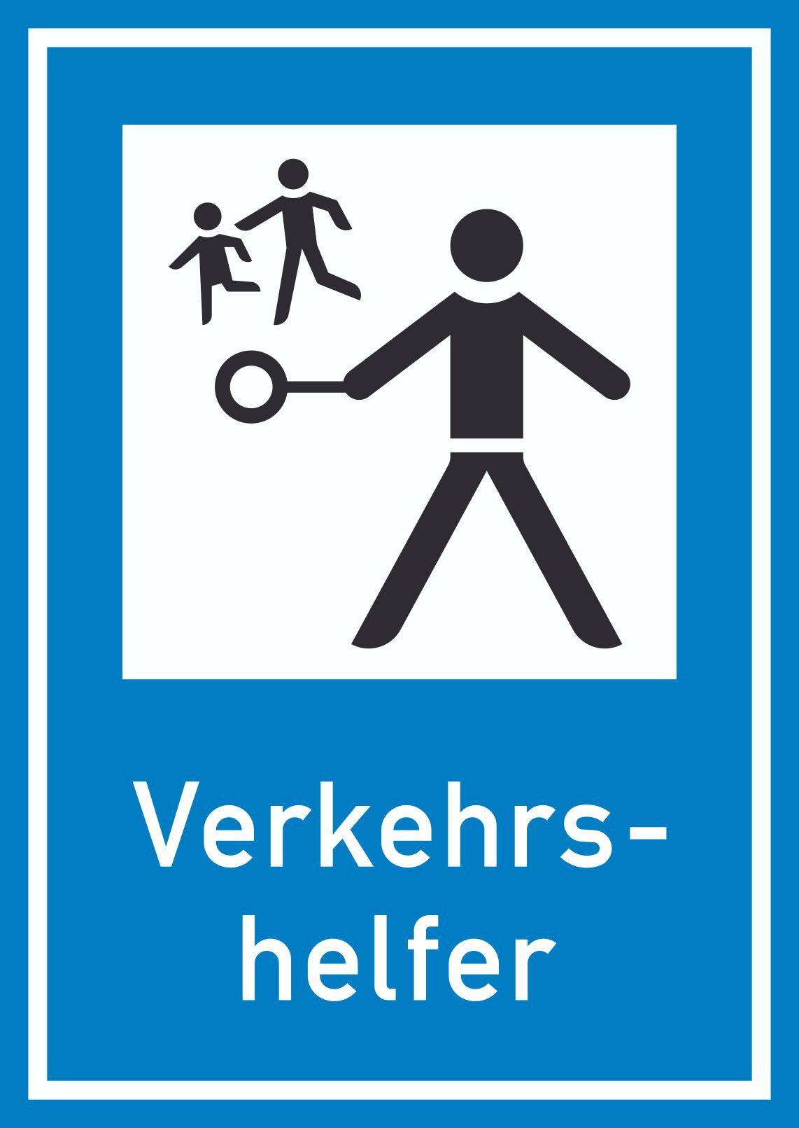 Hinweisschild Verkehrshelfer Schild