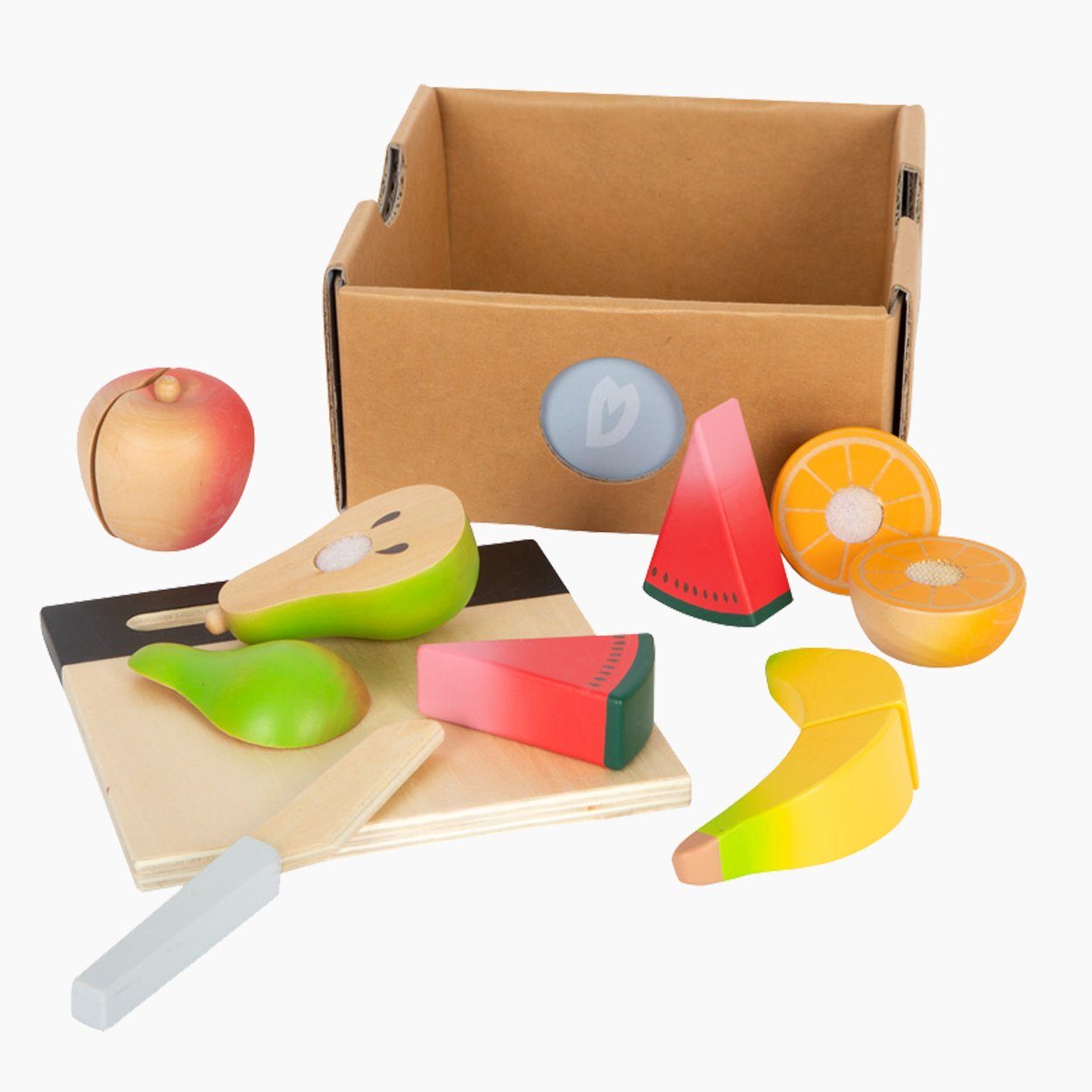 Small Foot Kinder-Küchenset Schneide-Set Obst, (packung, 12-tlg., set), besonders realitätsnah spielen,mit Klettfunktion