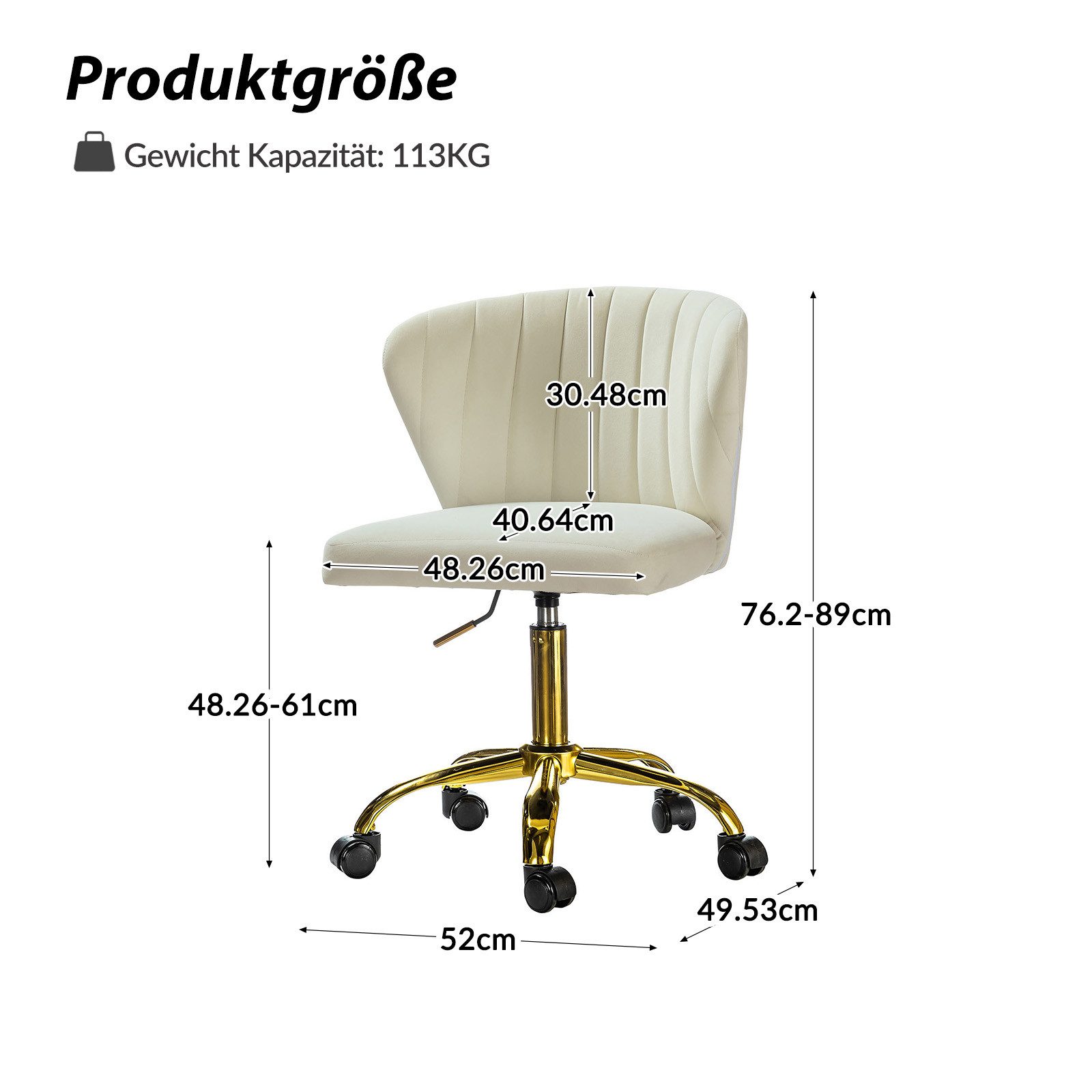 HULALA HOME Stuhl Bürostuhl Computerstuhl Schminktischstuhl günstig online kaufen