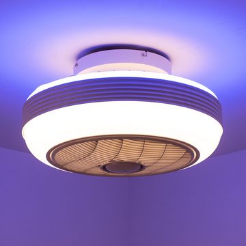 etc-shop Deckenventilator, LED Decken Ventilator Küchen Kühler Lampe backlight Timer Lüfter