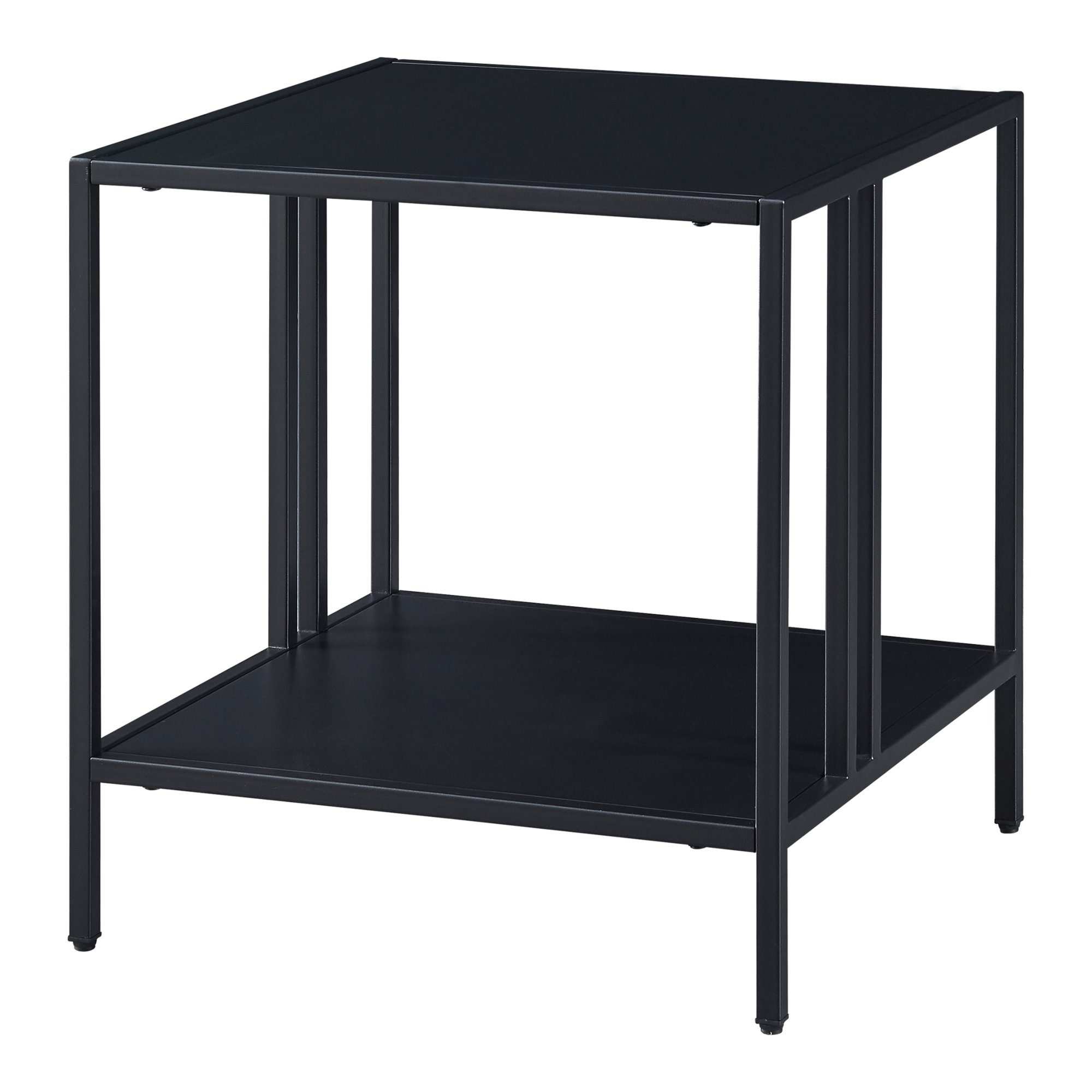 en.casa Beistelltisch, »Kumlinge« Sofatisch aus Stahl 47x45x45cm Schwarz günstig online kaufen