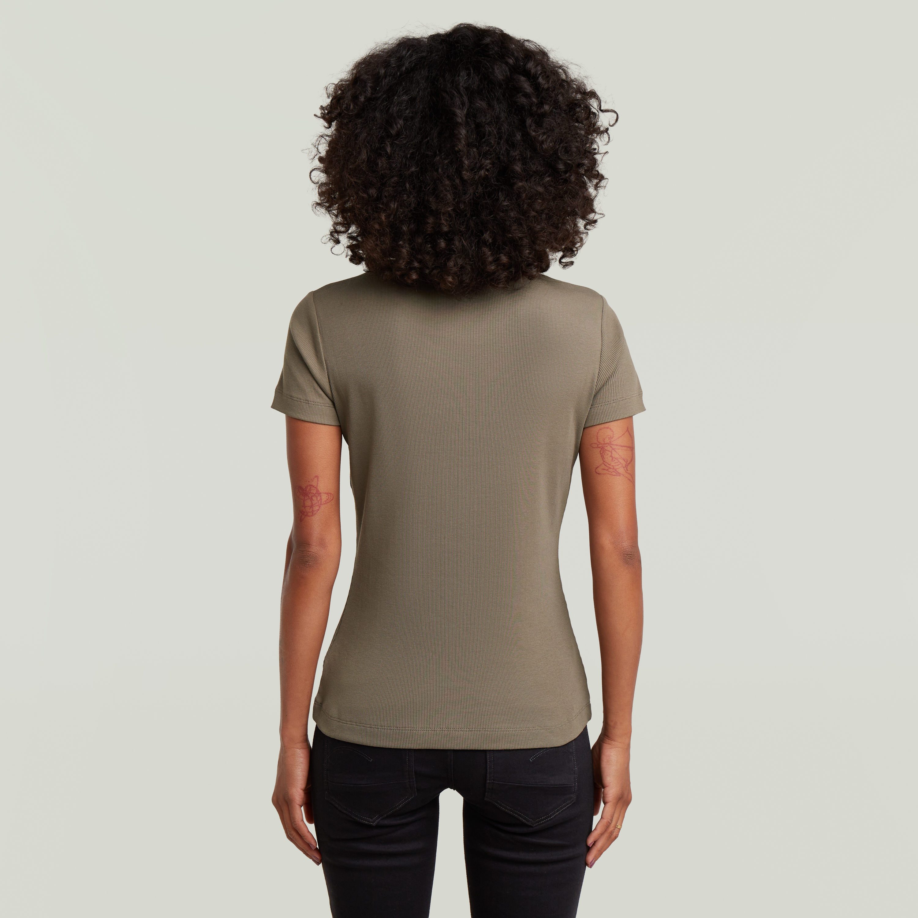 G-STAR T-Shirt Slim Rib Wmn in Rundhalsform günstig online kaufen