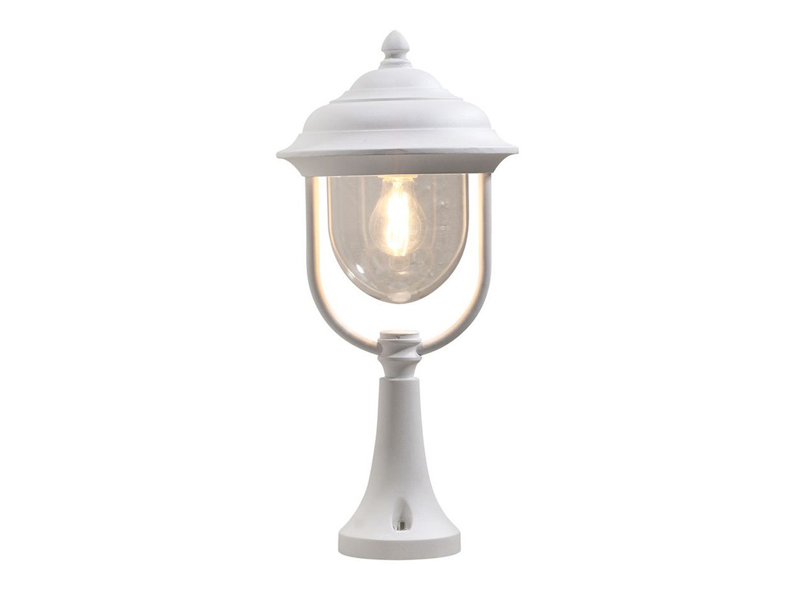 KONSTSMIDE LED Sockelleuchte im Landhausstil, Höhe 54cm, LED wechselbar, Warmweiß, Garten-Laterne zur Wegbeleuchtung inkl. austauschbarem Leuchtmittel