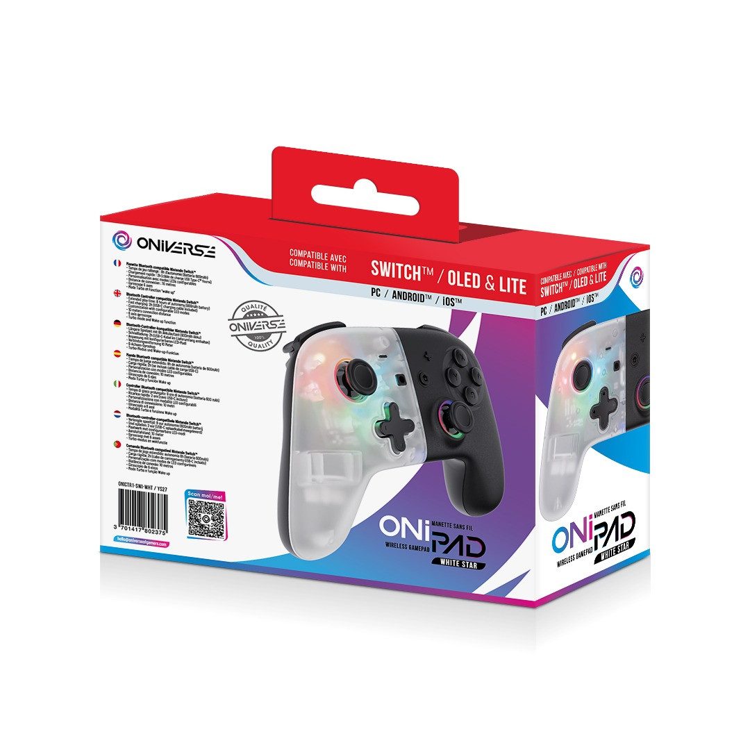 Oniverse Onipad Controller (für Switch/PC/iOS/Android, weiß)