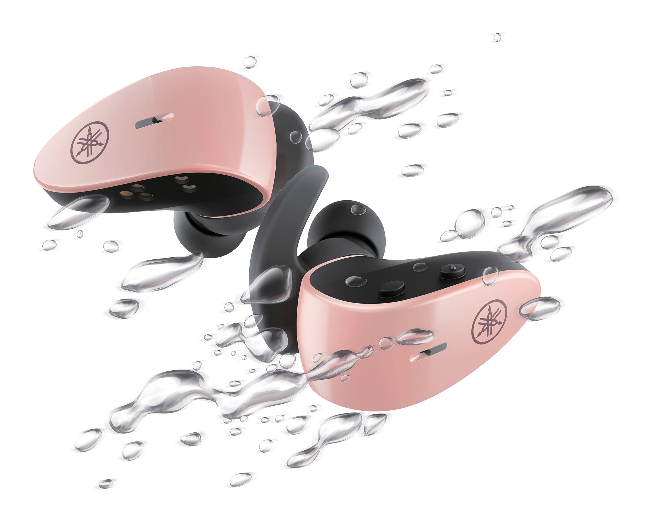 Yamaha TW-ES5A In-Ear-Kopfhörer (Freisprechfunktion, Siri, Musik, Google Steuerung Bluetooth) Wireless, und True Pink Anrufe Assistant, integrierte Sprachsteuerung, für