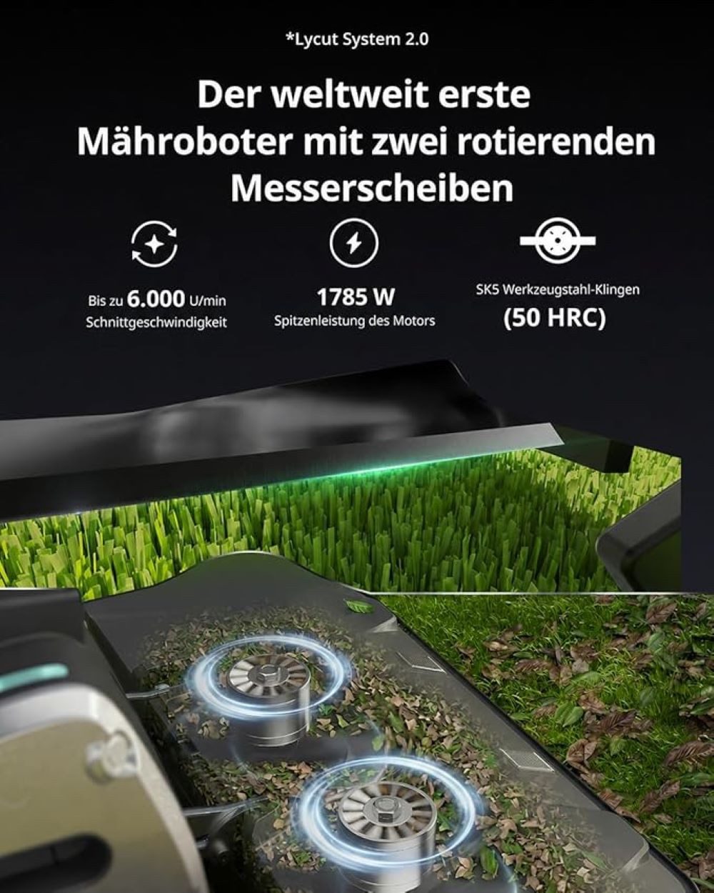 Lymow Rasenmähroboter Lymow One Plus 5A Mähroboter, AI, RTK, 4452 m²