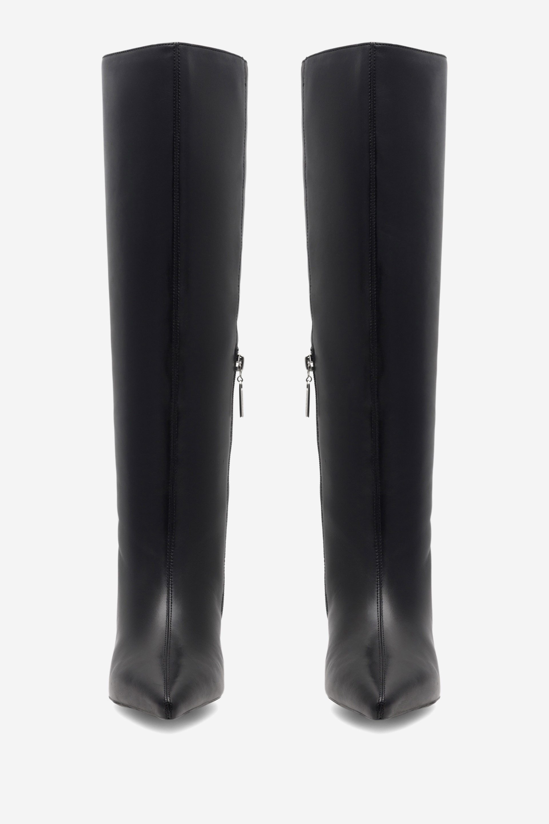 GINO ROSSI Gino Rossi IRO‑110467‑1 – Damen-Lederstiefel mit Kitten Heel Schwarz Stiefel Kitten-Heel, hoher Schaft, Reißverschluss