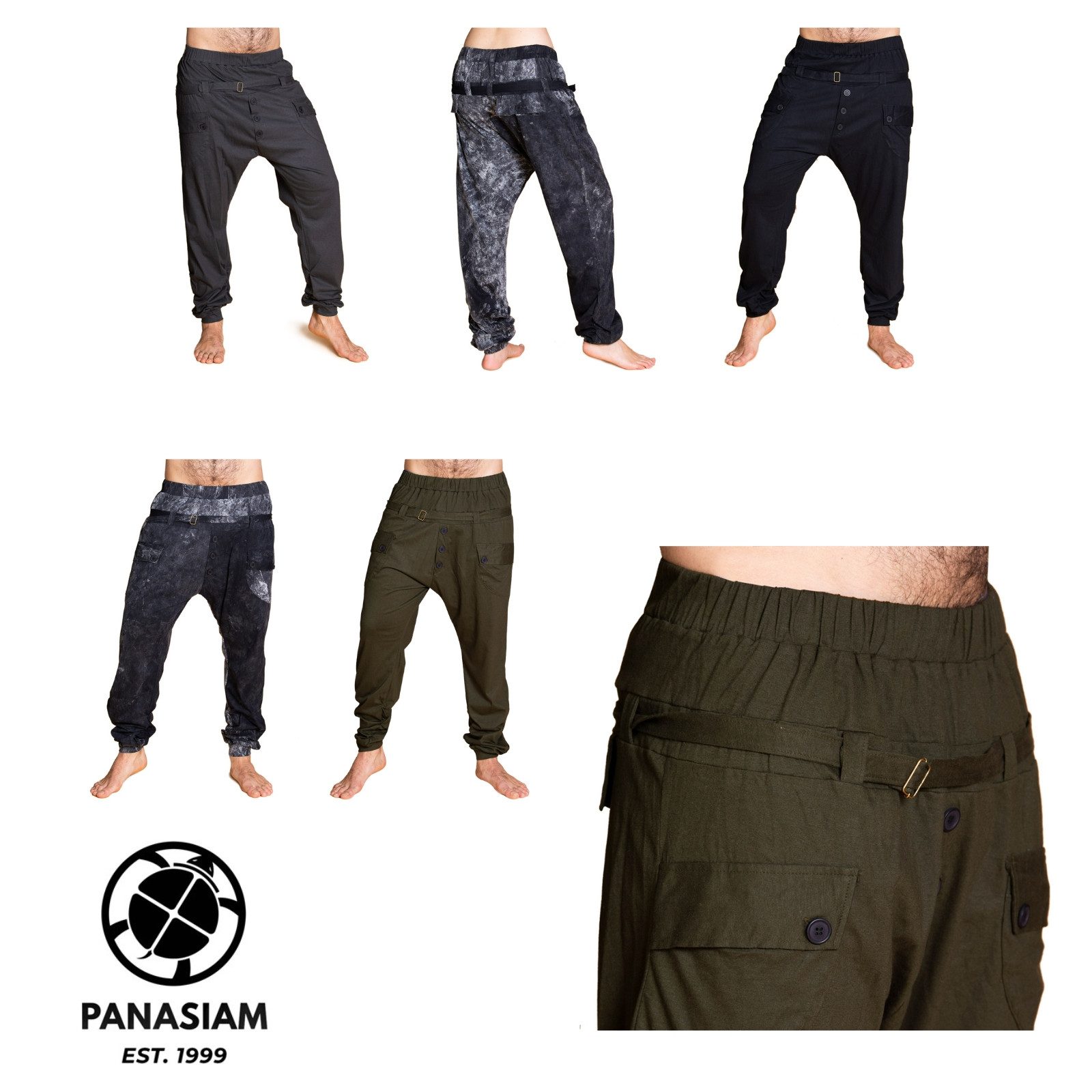 Haremshose Baggy Pants locker-luftige Relaxhose mit tiefem Schritt weite Pumphose