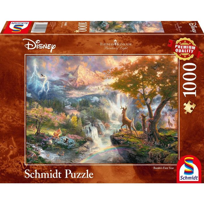 Schmidt Spiele Puzzle Schmidt Spiele 59486 Thomas Kinkade Disney Bambi 1000 Teile Puzzle Puzzleteile