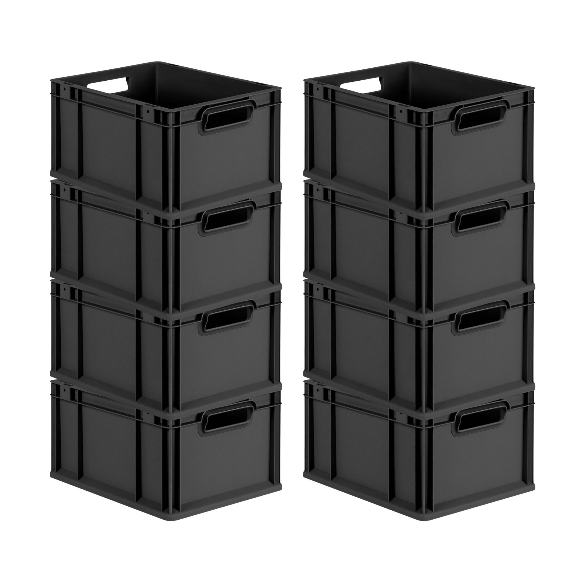 PROREGAL® Stapelbox SparSet Eurobox NextGen Grip, Verschiedene Größen/Mengen (8 St)