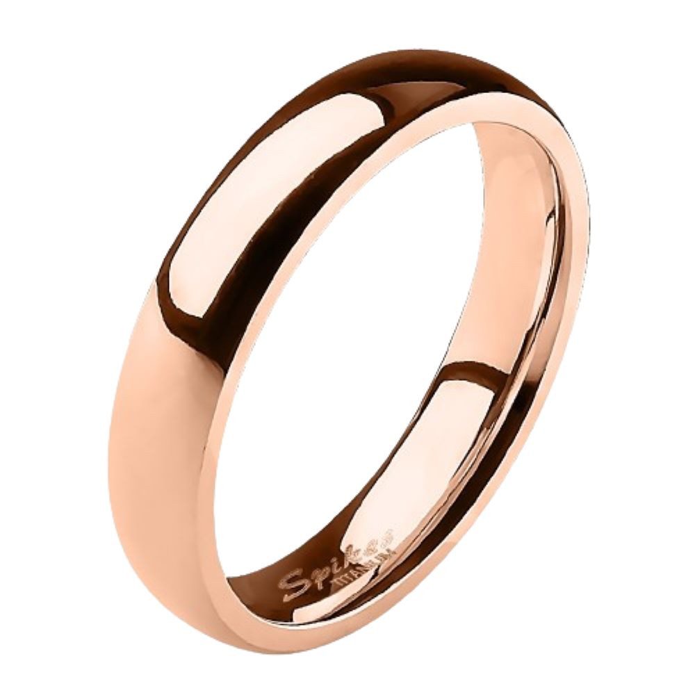 BUNGSA Fingerring Ring klassisch Rosegold aus Titan Damen (Ring, 1-tlg), Damen Herren