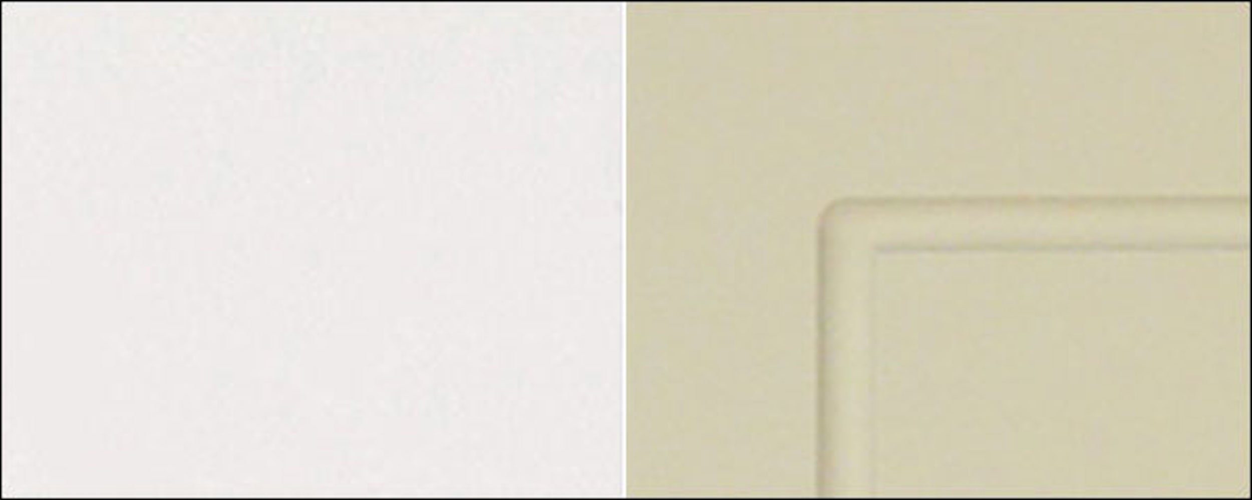 1 (Kvantum) Feldmann-Wohnen Kvantum & matt Klapphängeschrank wählbar Milchglaseinsatz Front- Korpusfarbe Klapptür 80cm vanille
