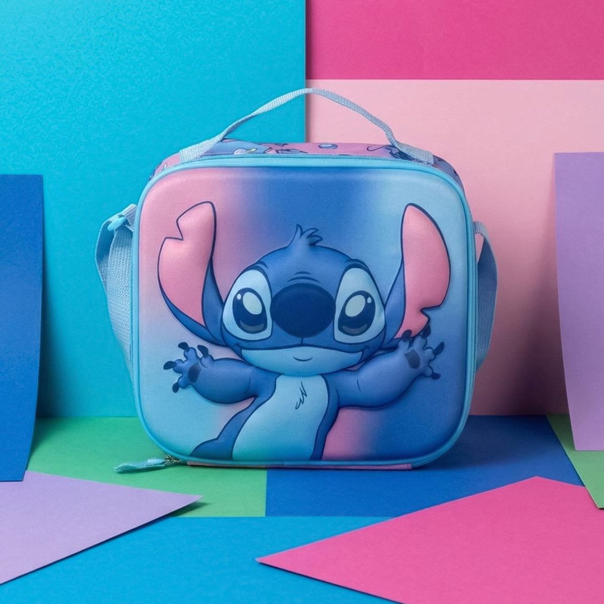 Disney Brottasche Stitch 3D Isoliertasche Kinder Lunchbag Brottasche Schule Ausflüge, Polyester – Bild 5 von 5