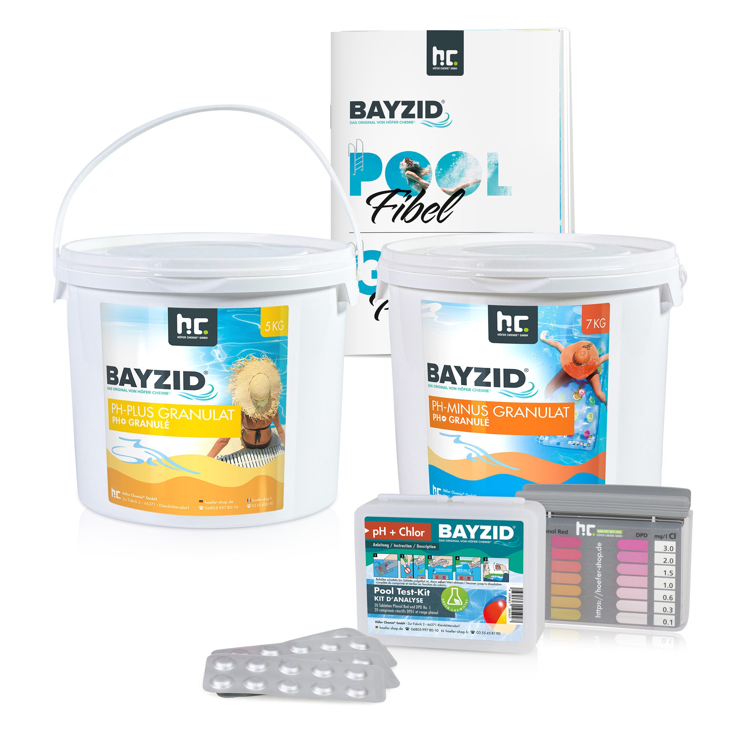 Höfer Chemie GmbH Poolpflege BAYZID® pH Regulierungs-Set, Alles für die einfache und zuverlässige pH-Wert-Korrektur