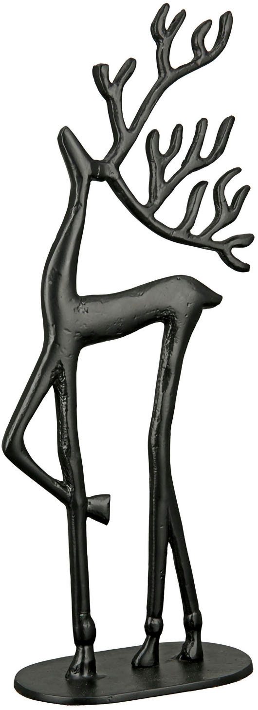 Tierfigur Figur Rentier Nordy schwarz H. 52 cm