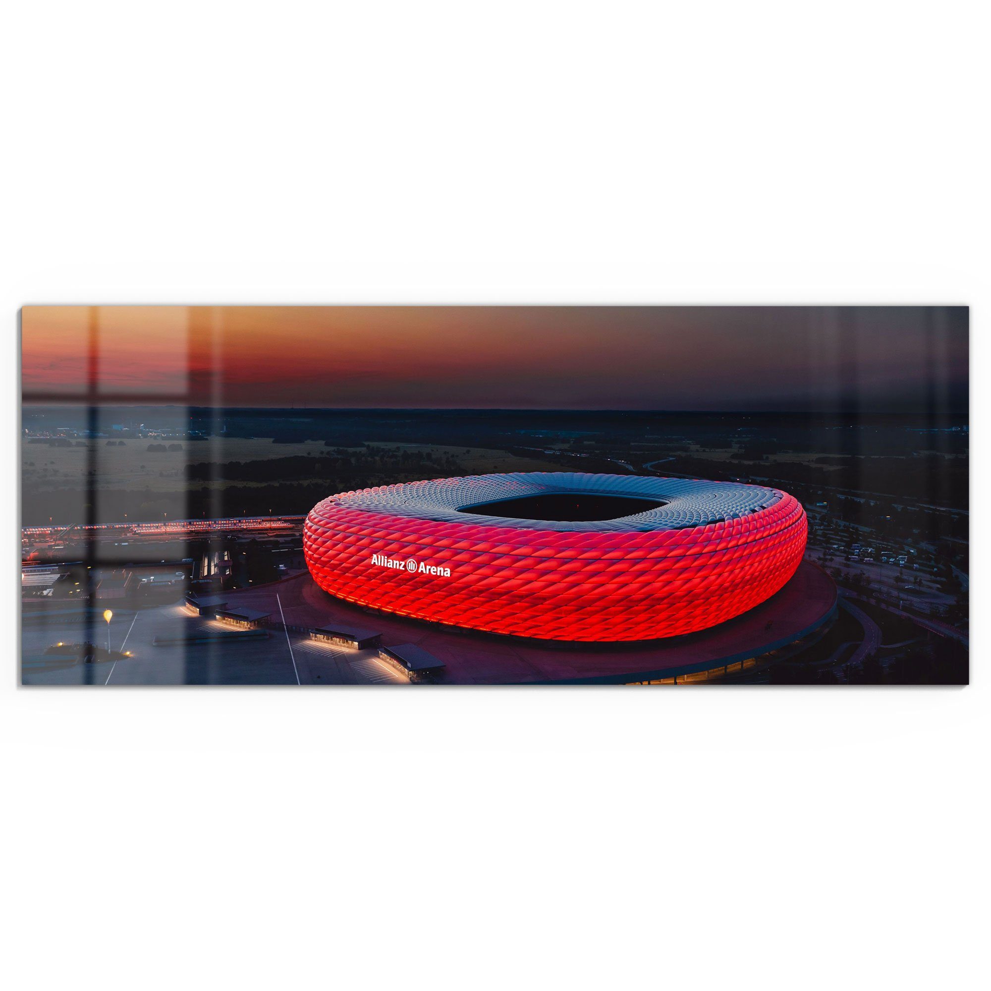DEQORI Glasbild 'Allianz Arena, München', 'Allianz Arena, München', Glas Wa günstig online kaufen