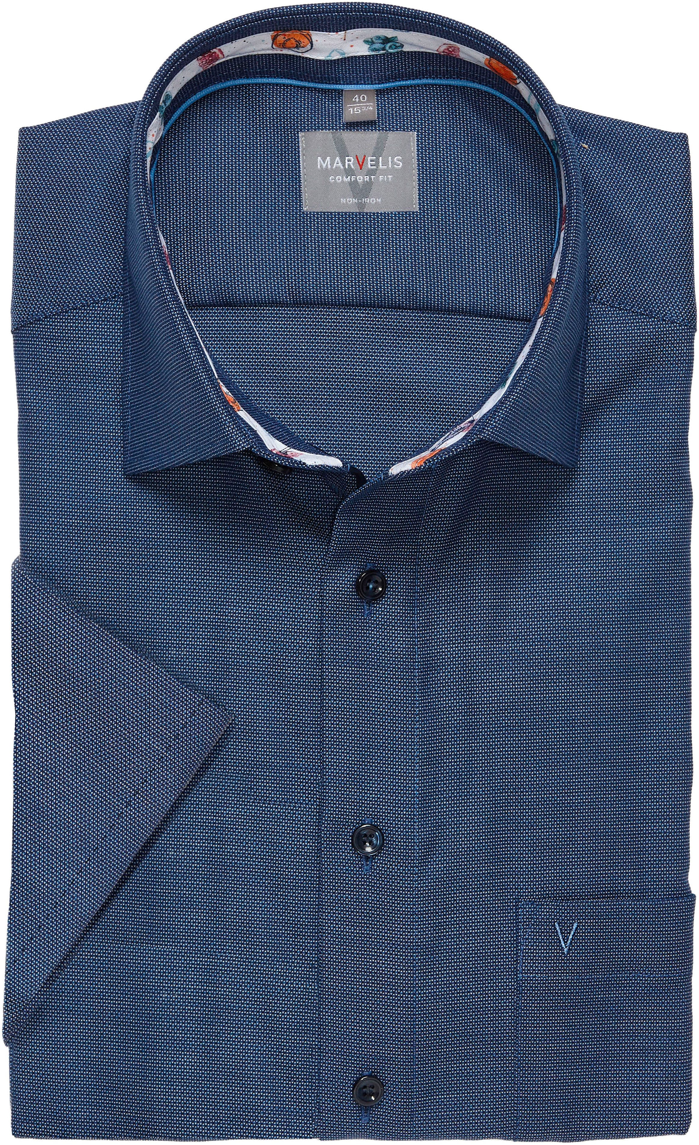 MARVELIS Kurzarmhemd comfort fit, bügelfrei, mit Struktur, Businesshemd
