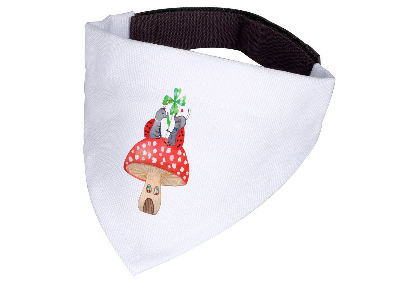Thumbnail - Mr. & Mrs. Panda Hundefliege Marienkäfer Fliegenpilz - Weiß - Geschenk, Tiermotive, Gute Laune, lu, Polyester, Kreative ...