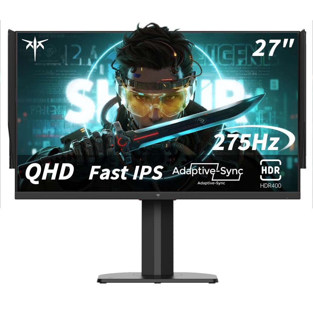 KTC H27E8 27 Zoll QHD 240Hz Gaming-Monitor (2560 × 1440 px, 1 ms Reaktionszeit, 240 Hz, FAST IPS, übertaktet auf 275 Hz, HDR400 & 400 cd/m², FreeSync & G-Sync)