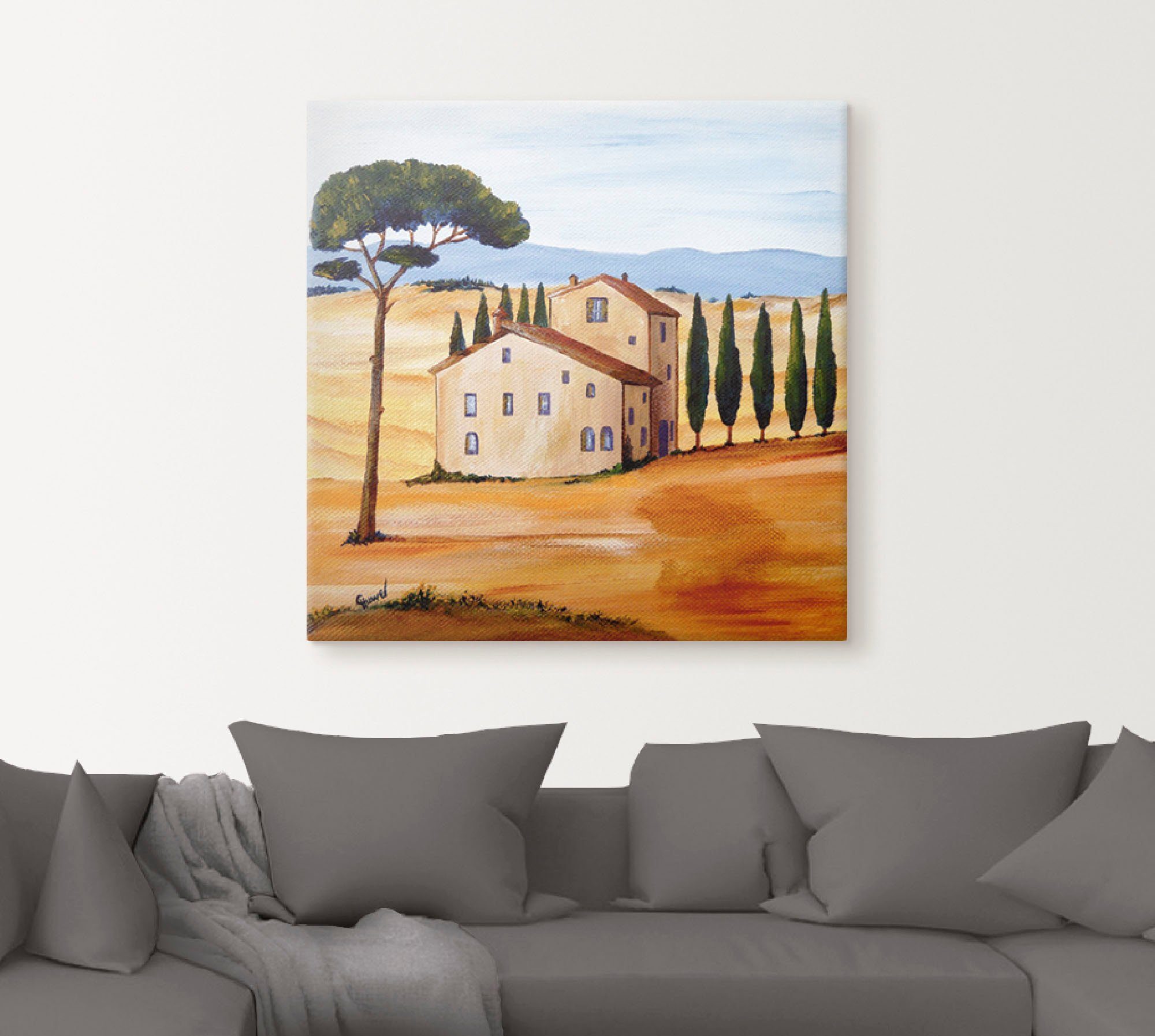 Leinwandbild, Größen oder Wandaufkleber Wandbild Toskana (1 Europa St), als Artland 1, versch. in Poster modern