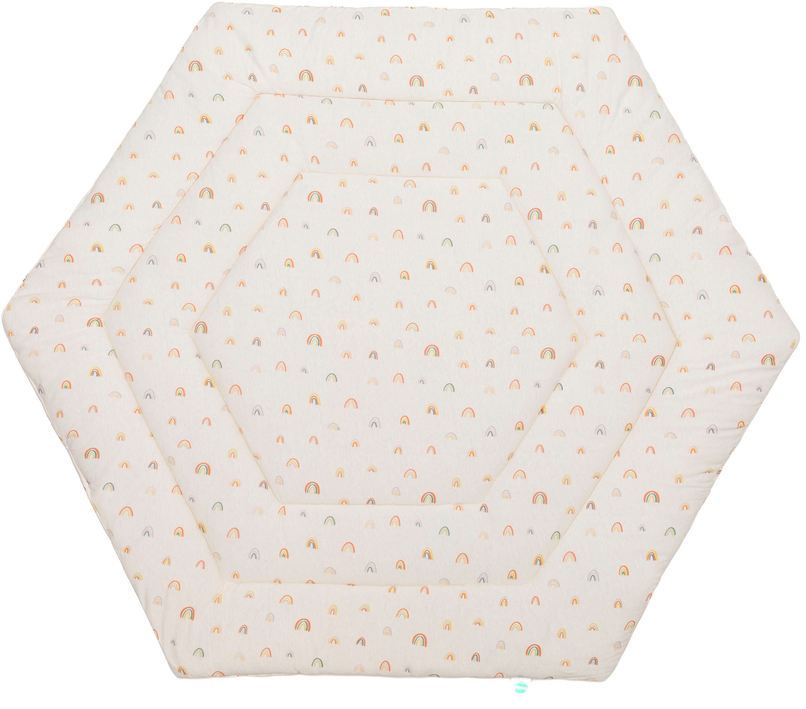Fillikid Laufgittereinlage 6-eck Jersey, Rainbow beige günstig online kaufen