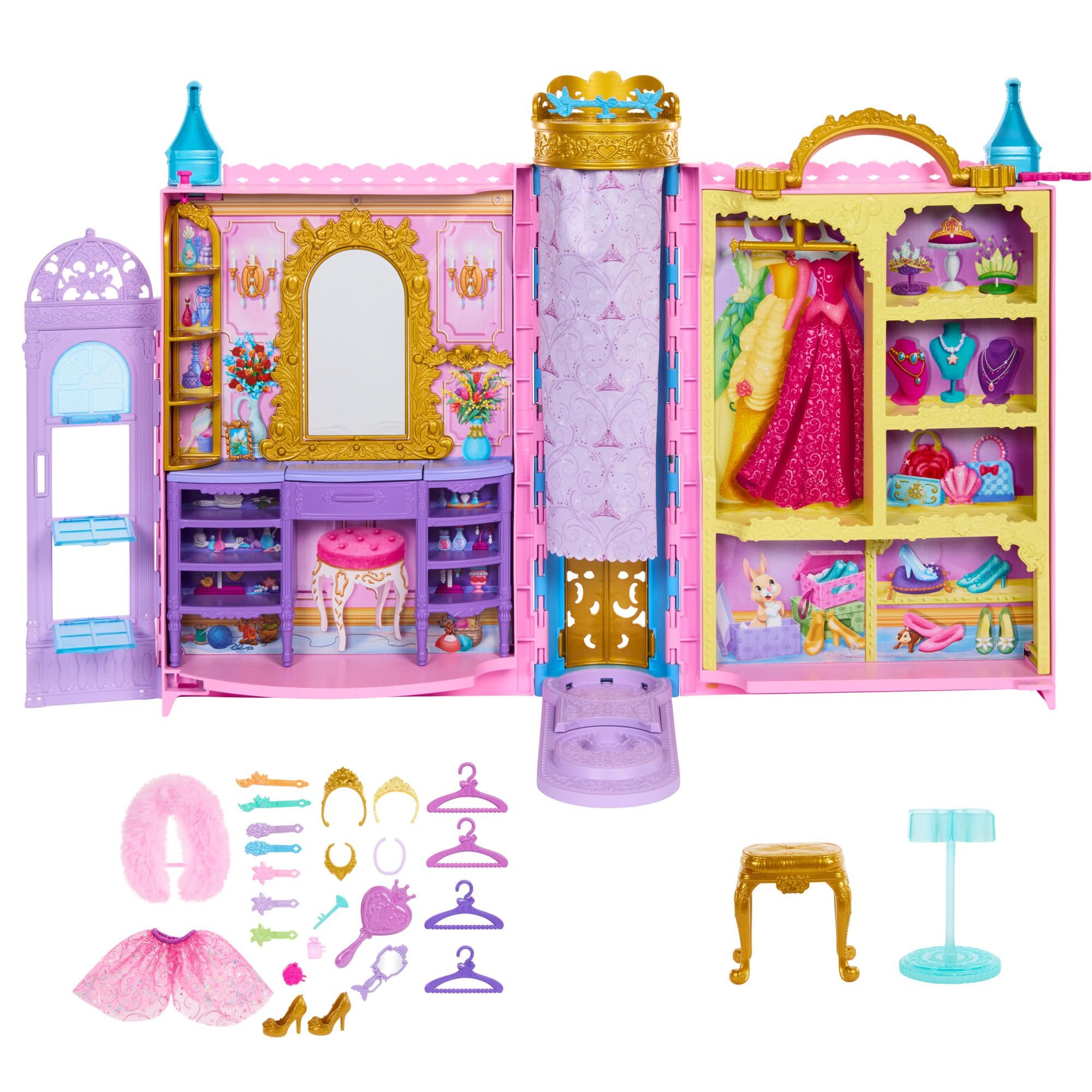 Mattel® Spielfigur Disney Prinzessin Bereit für den Ball Ankleide-Spi, Ankleide-Spielset aus Disney Prinzessin