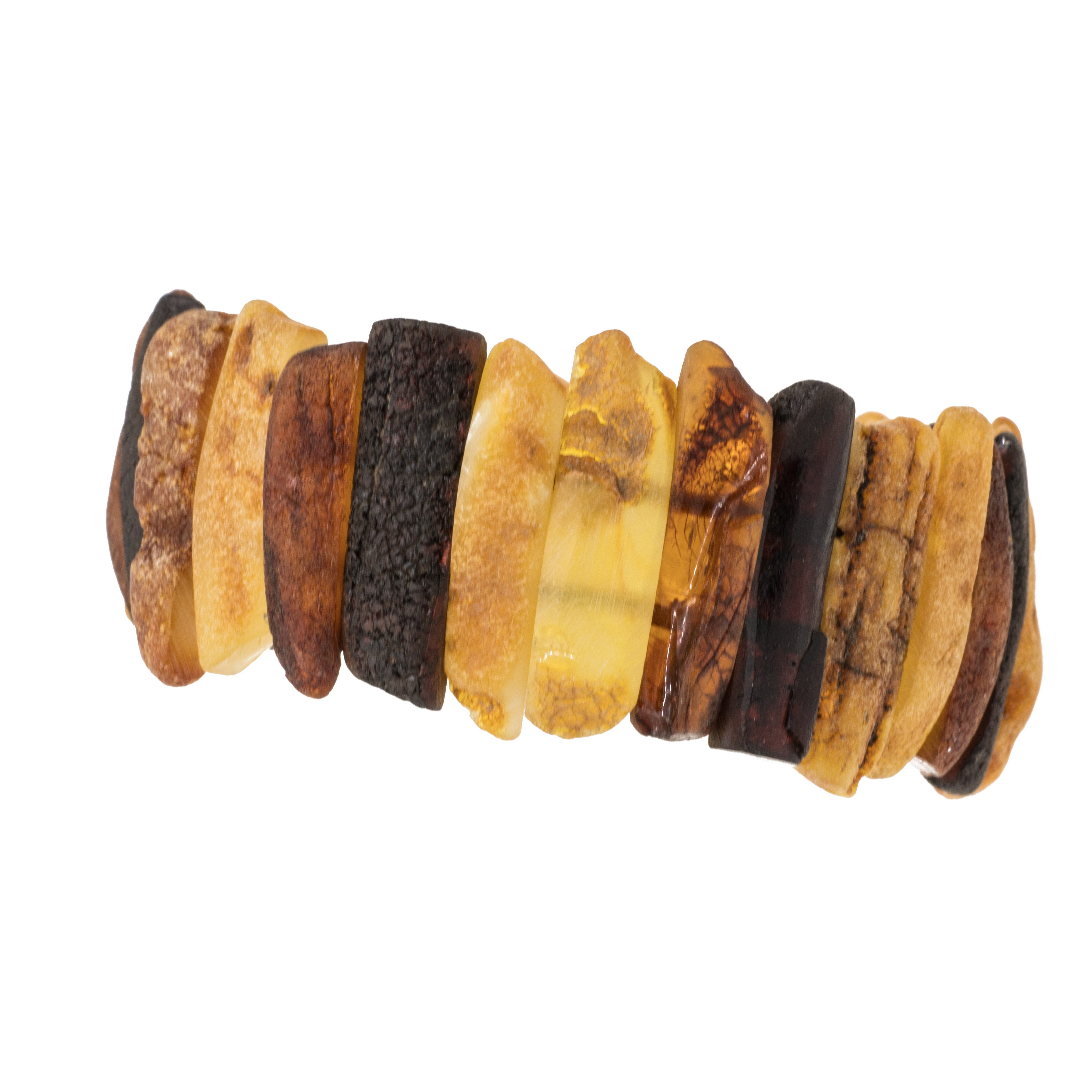 Bella Carina Armband Armband echter Bernstein matt, 2 cm Breite 19 Länge, echter Bernstein